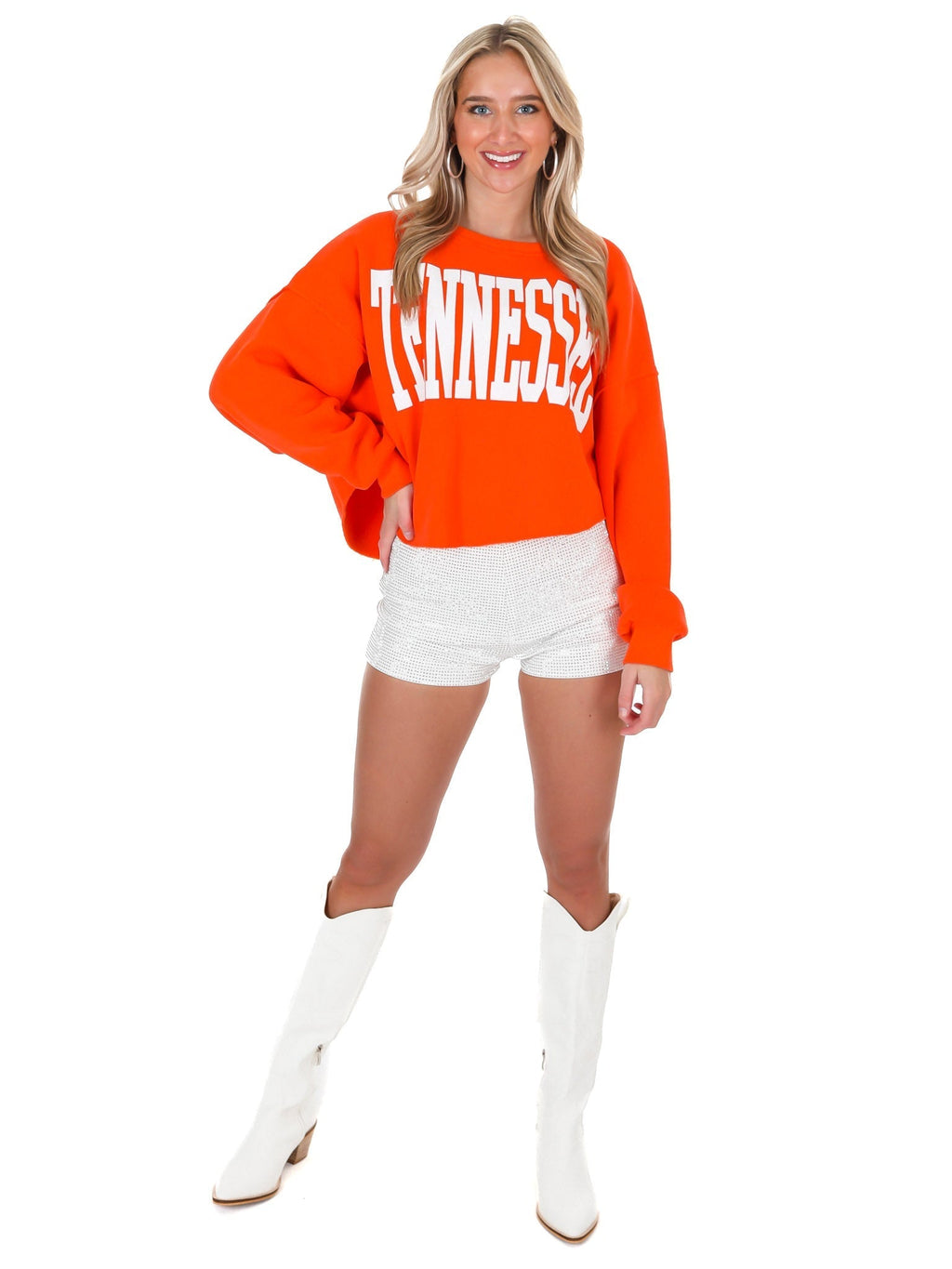 Glitter Tennessee Crop Sweatshirt
