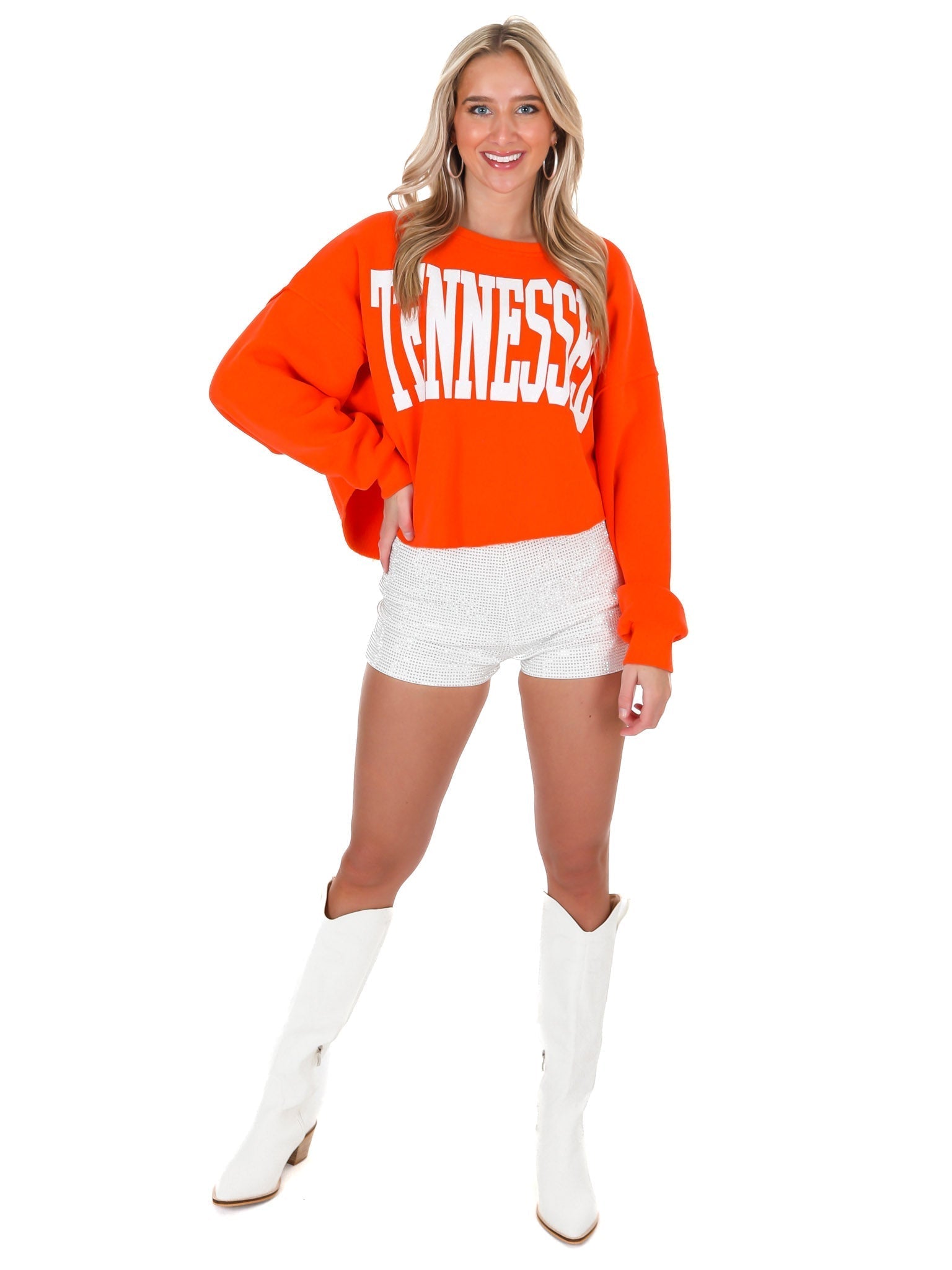 Glitter Tennessee Crop Sweatshirt
