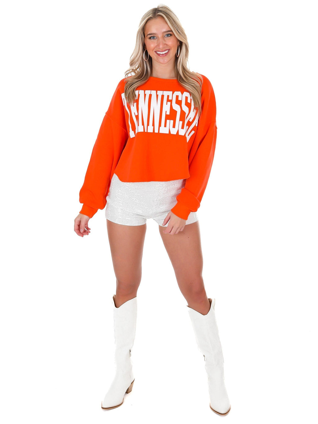Glitter Tennessee Crop Sweatshirt