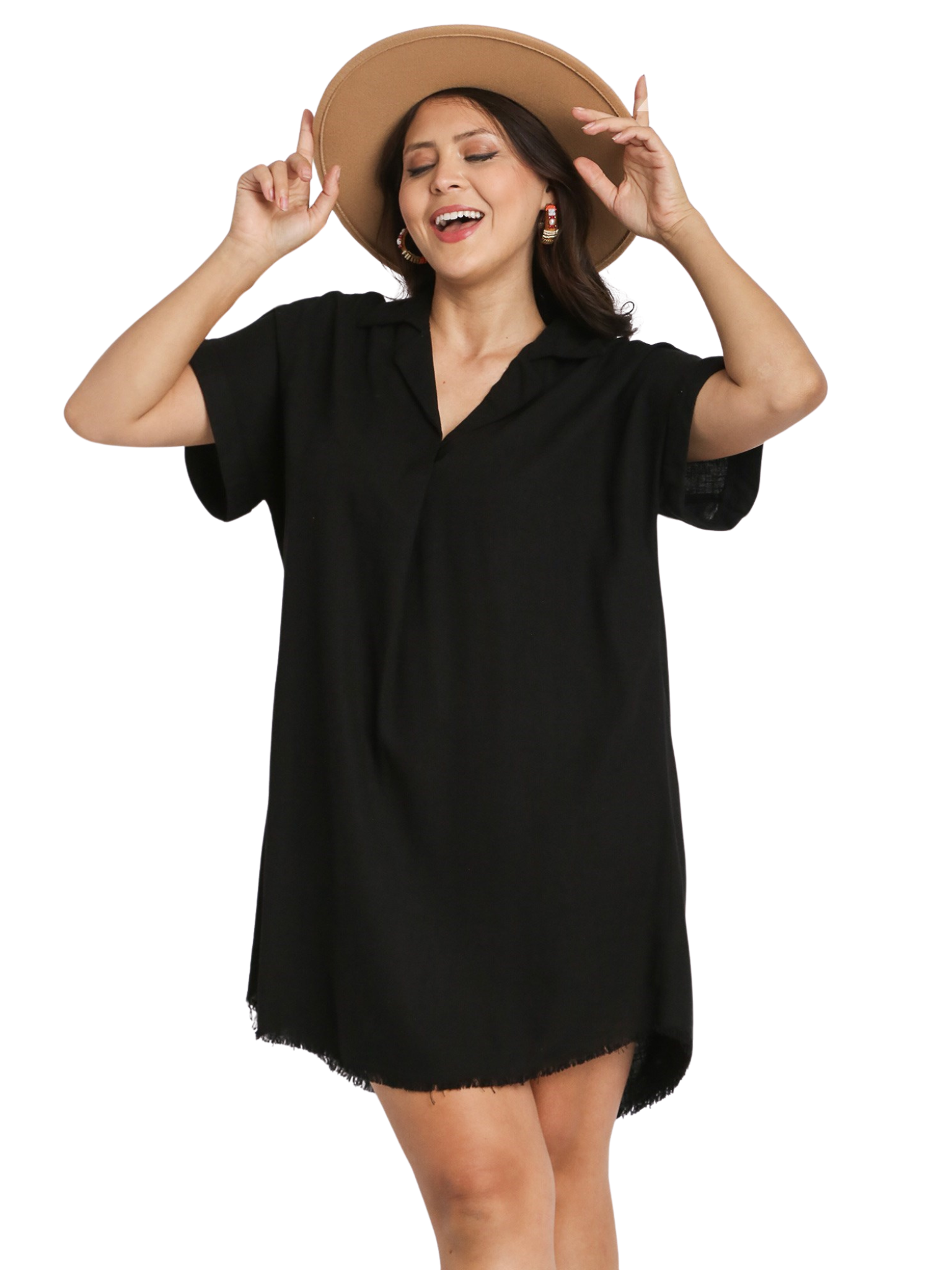 Curvy Fall in Love Linen Dress