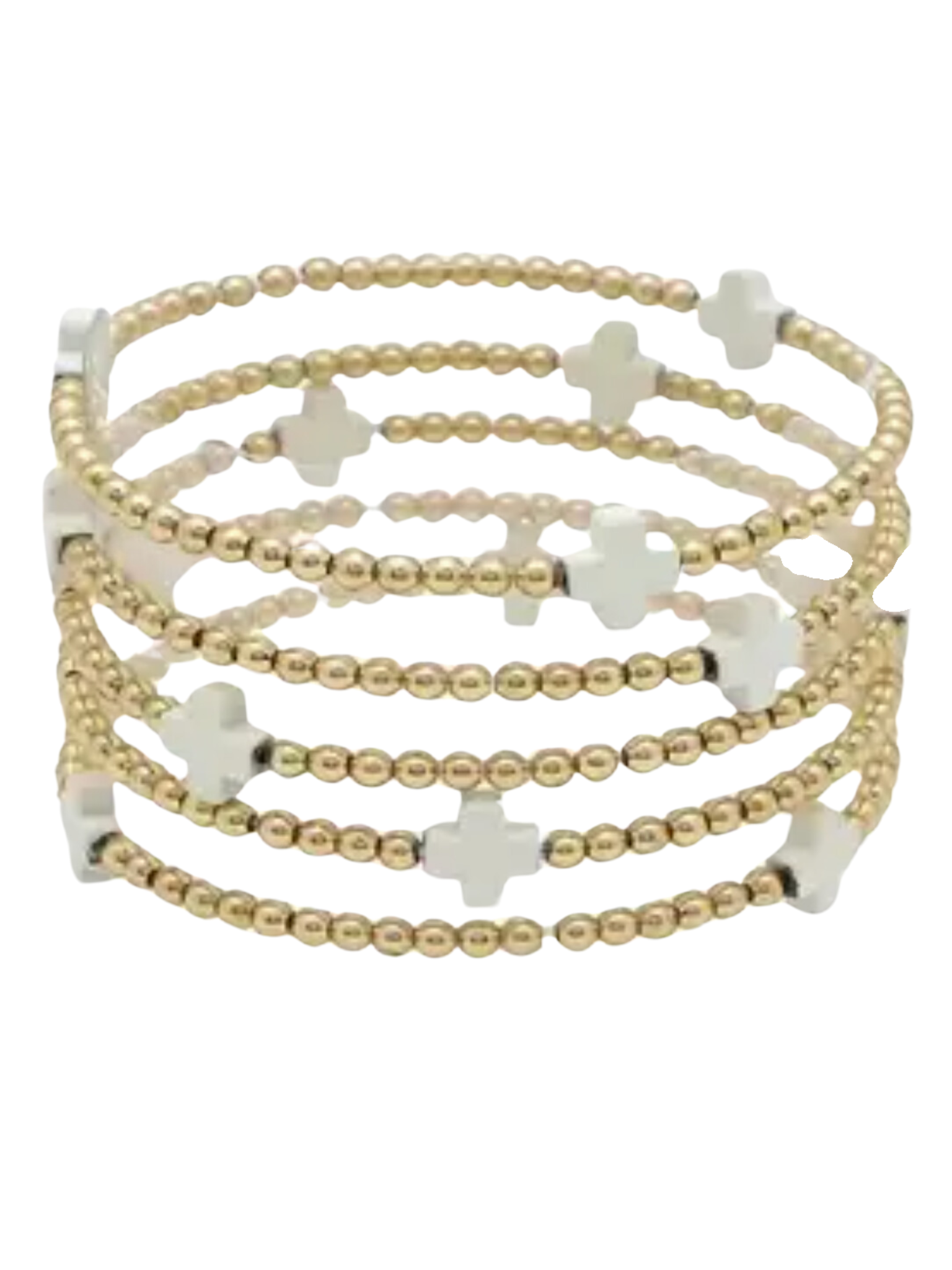 Cross Set of 5 Stretch Bracelets