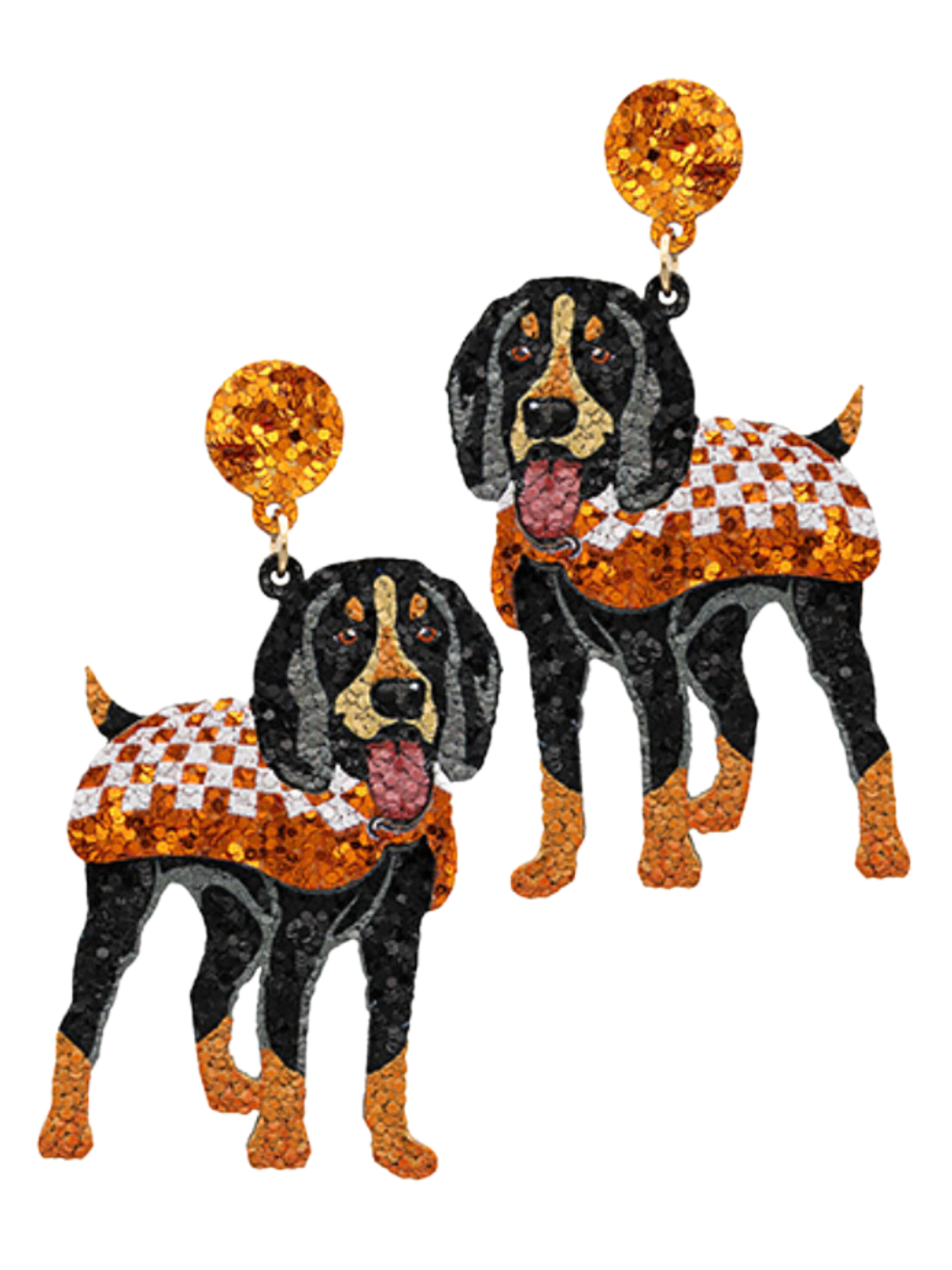 Glitter Standing Hound Earrings