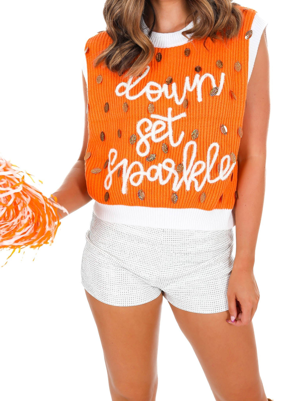 Down Set Sparkle Sweater Vest