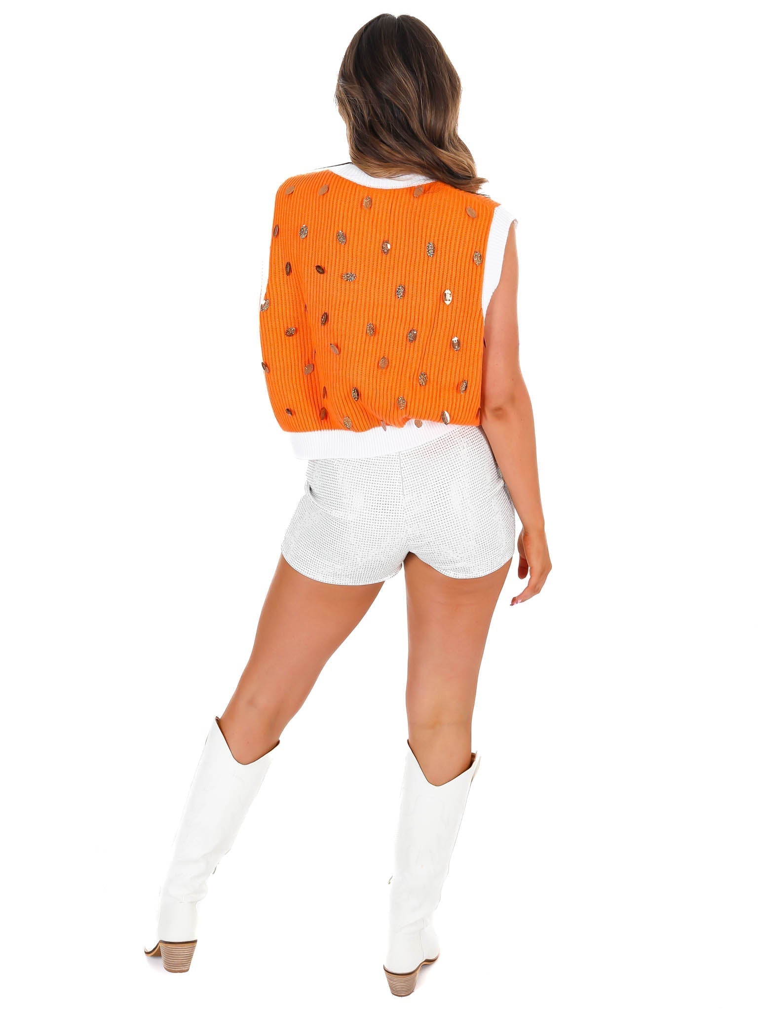 Down Set Sparkle Sweater Vest