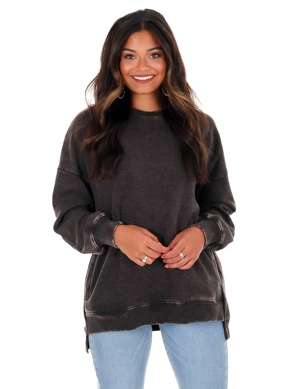 Comfy Acid Wash Pullover