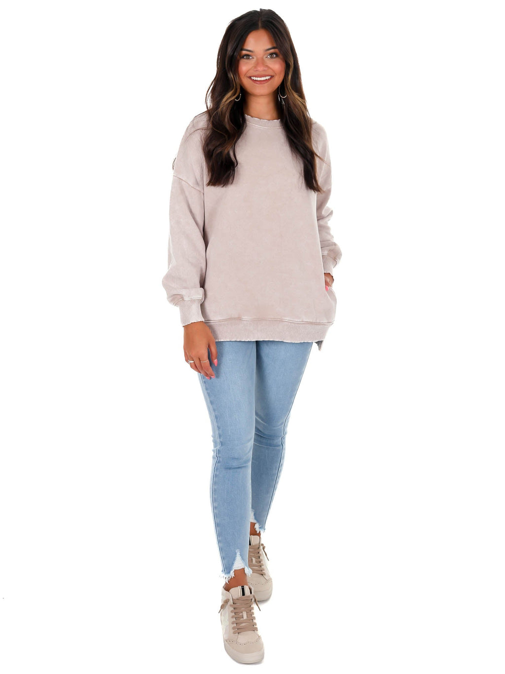 Comfy Acid Wash Pullover