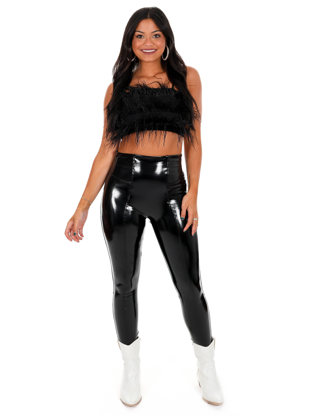 Girly Girl Fur Cami Crop Top