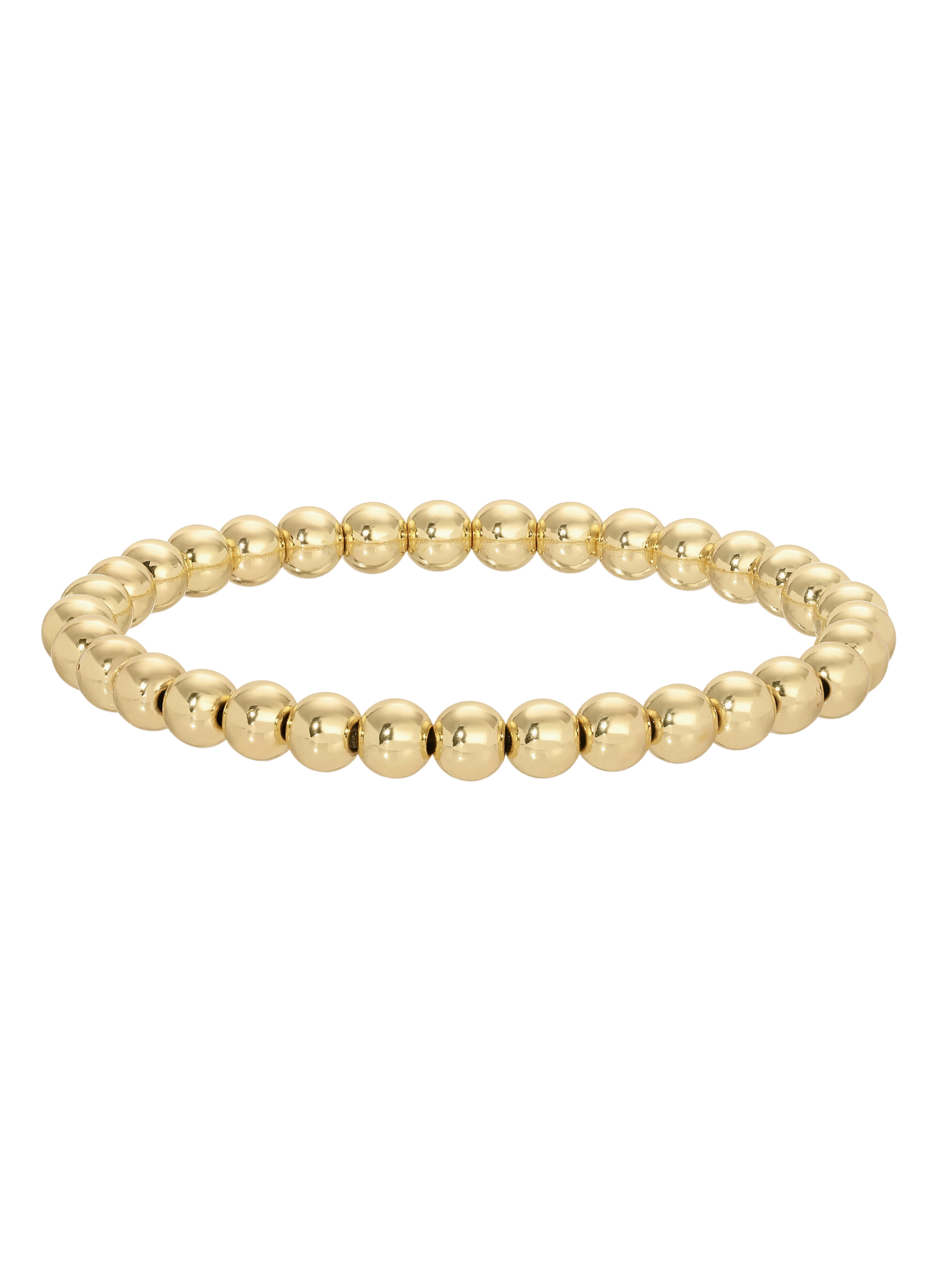 6mm Gold Beaded Stretch Bracelet