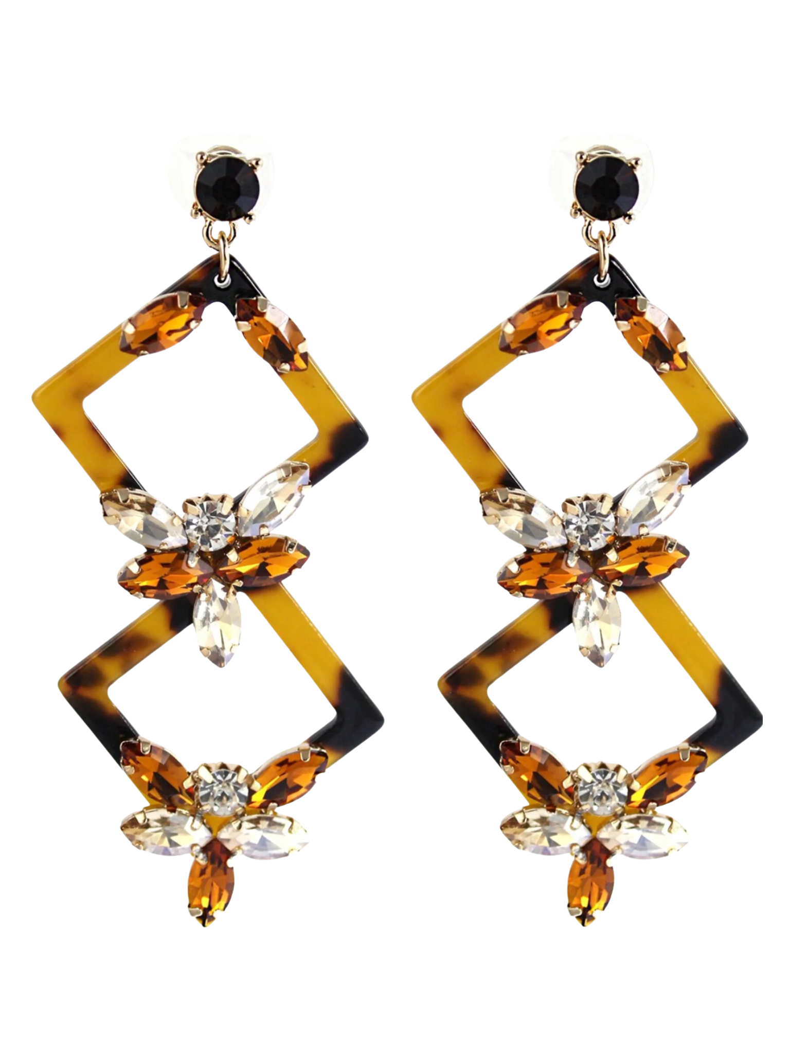 Acrylic Geometric Dangle Earrings