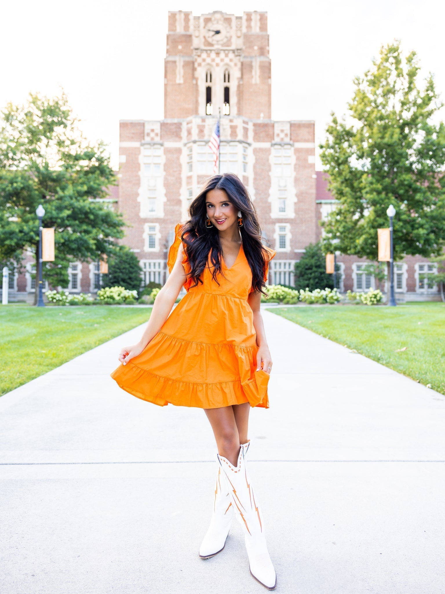 Fall Means Football V-Neck Mini Dress