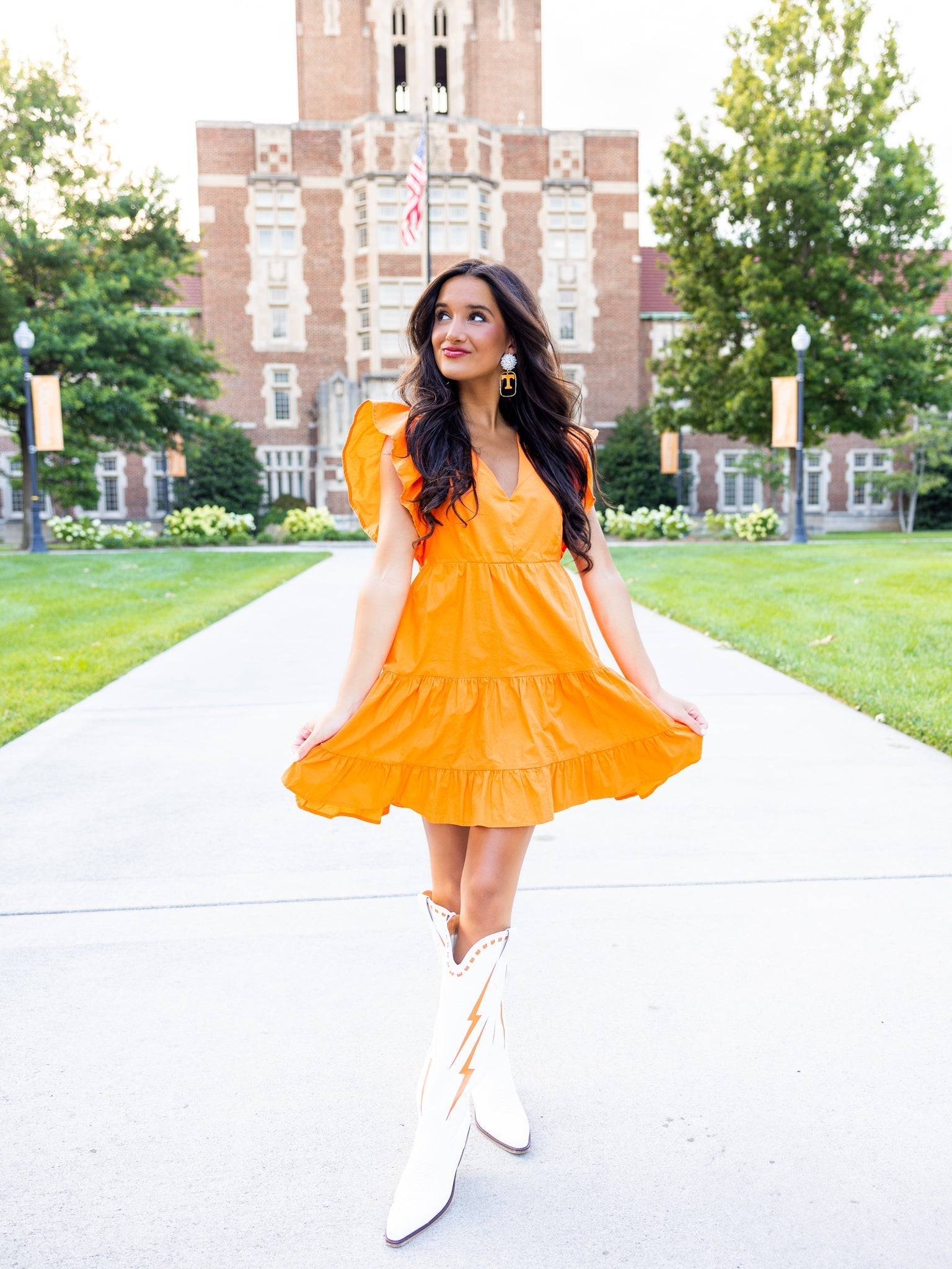 Fall Means Football V-Neck Mini Dress
