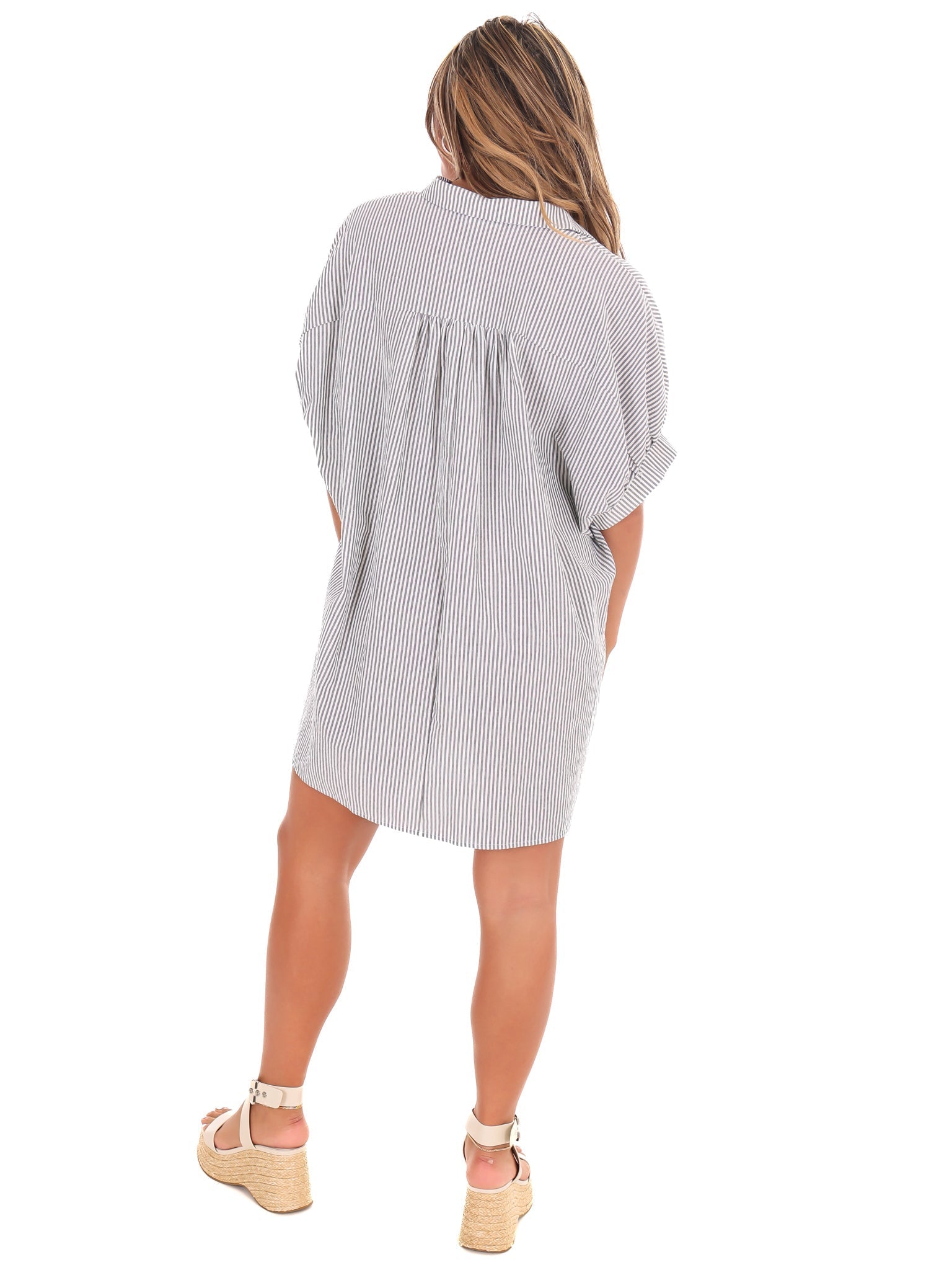 Here We Go Again Oversized Striped Dress