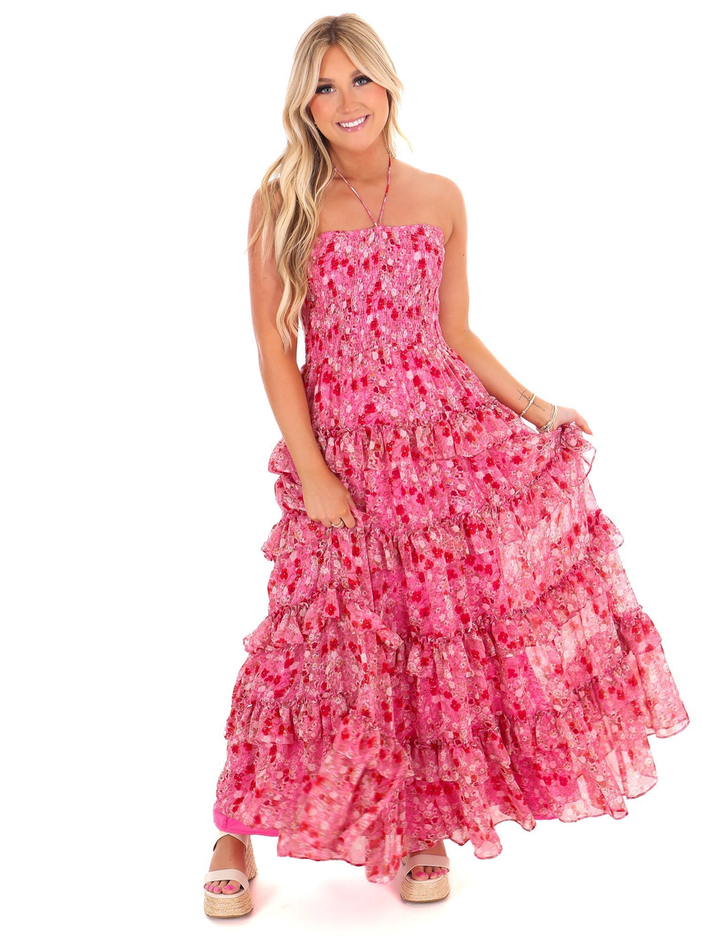 Famous Friends Floral Maxi Dress