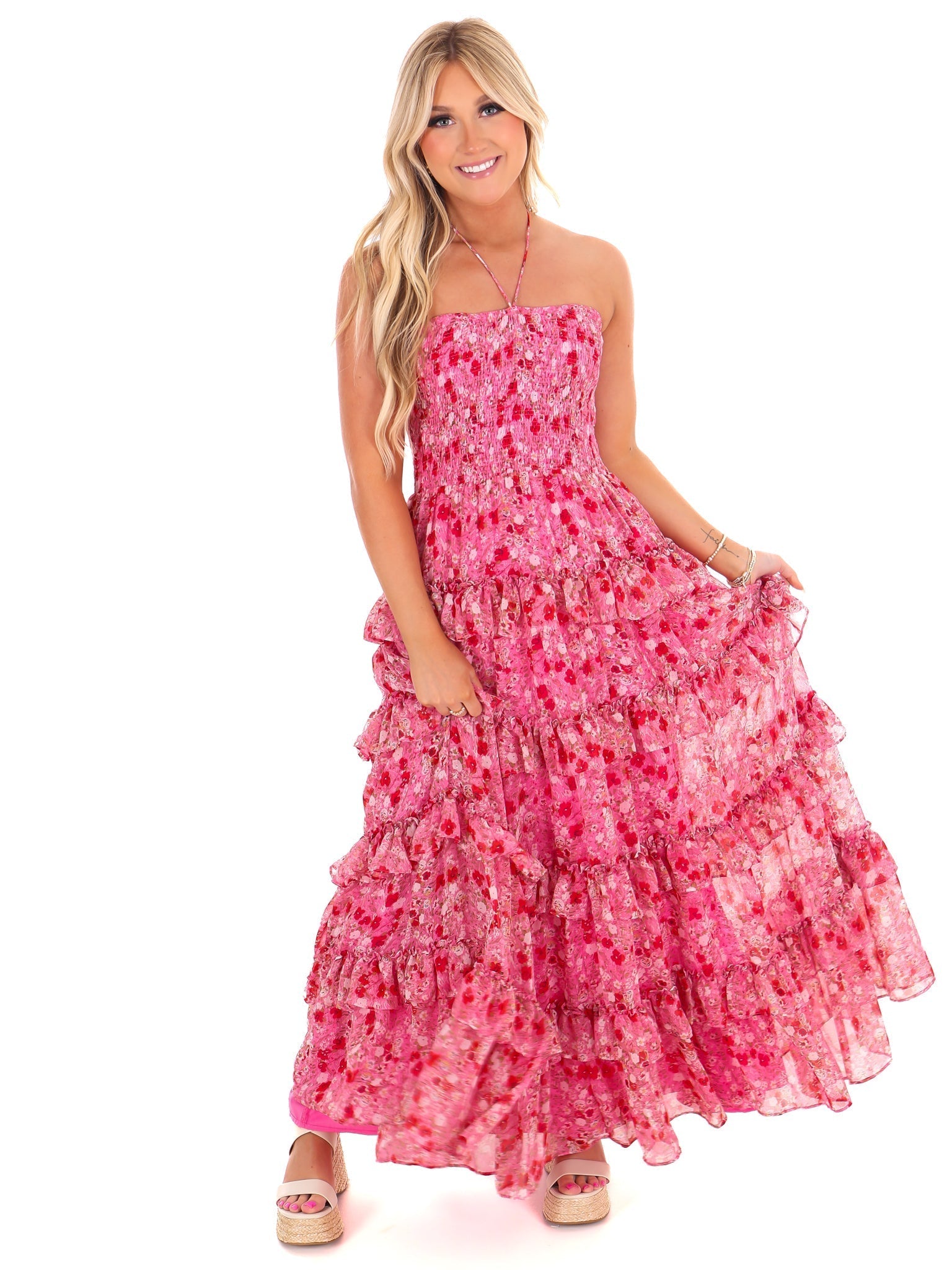 Famous Friends Floral Maxi Dress