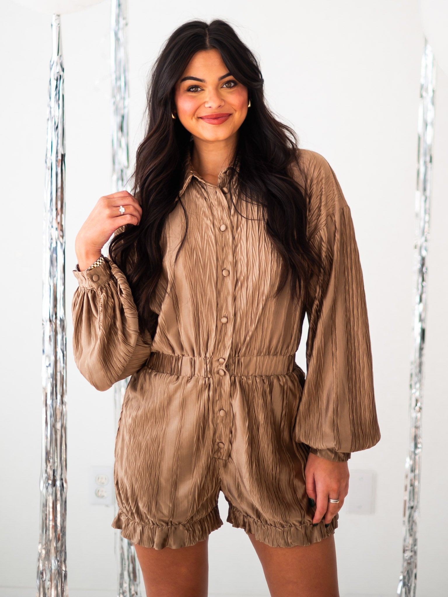 Call Me Baby Textured Romper