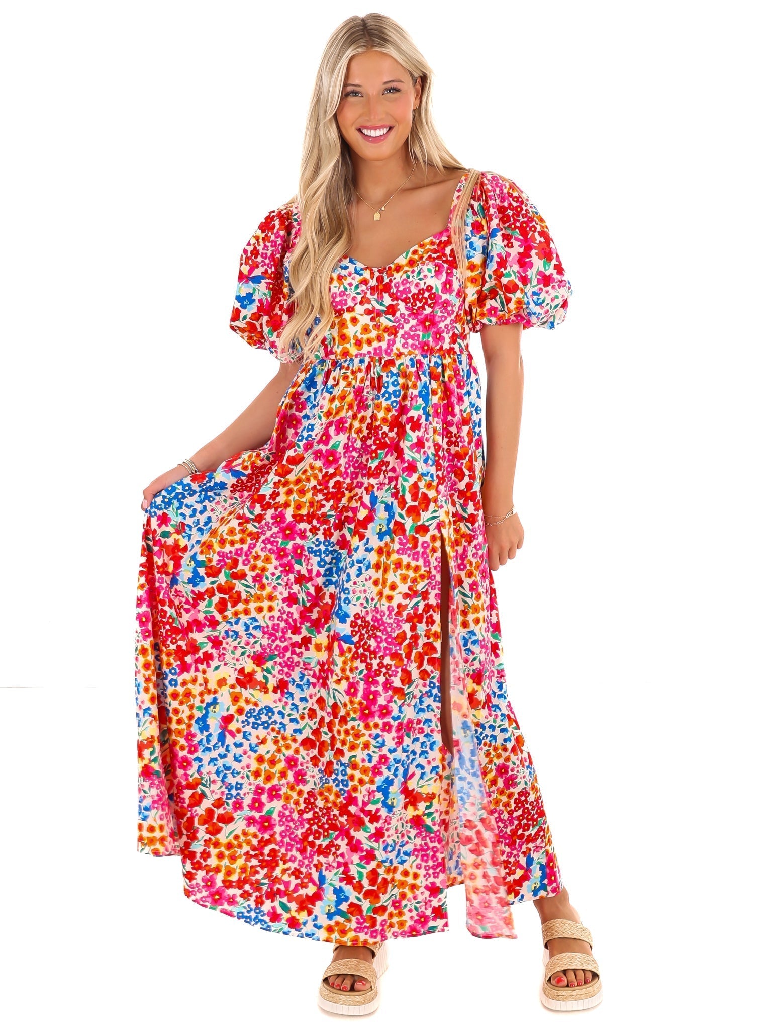 BuddyLove Jacqueline Berry Blue Midi Dress