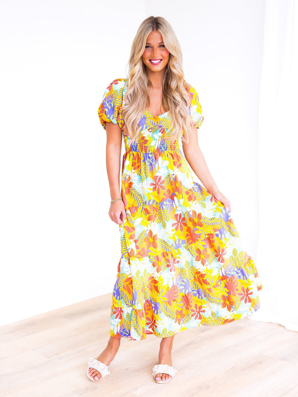 Celebration Print Maxi Dress