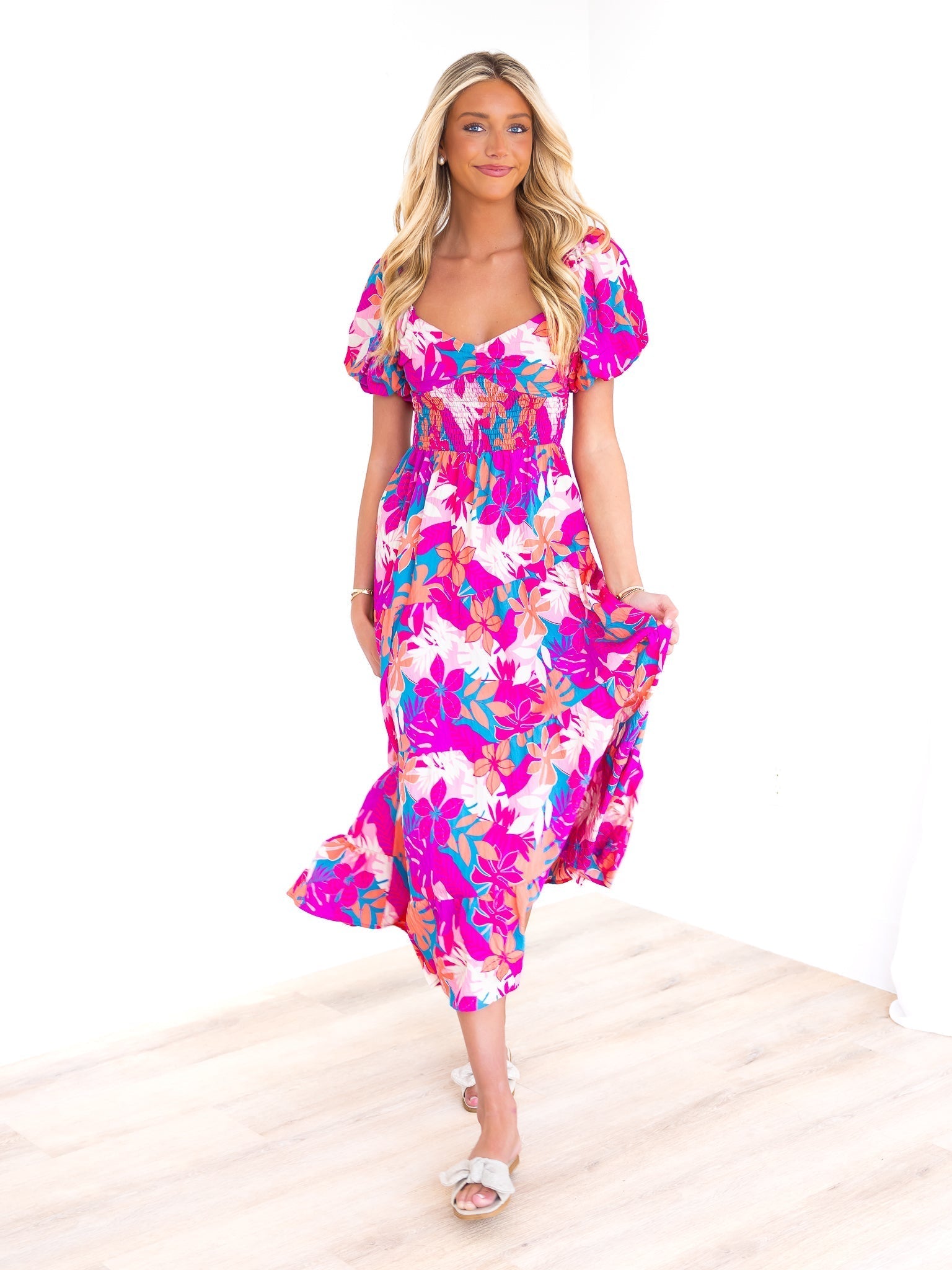 Celebration Print Maxi Dress