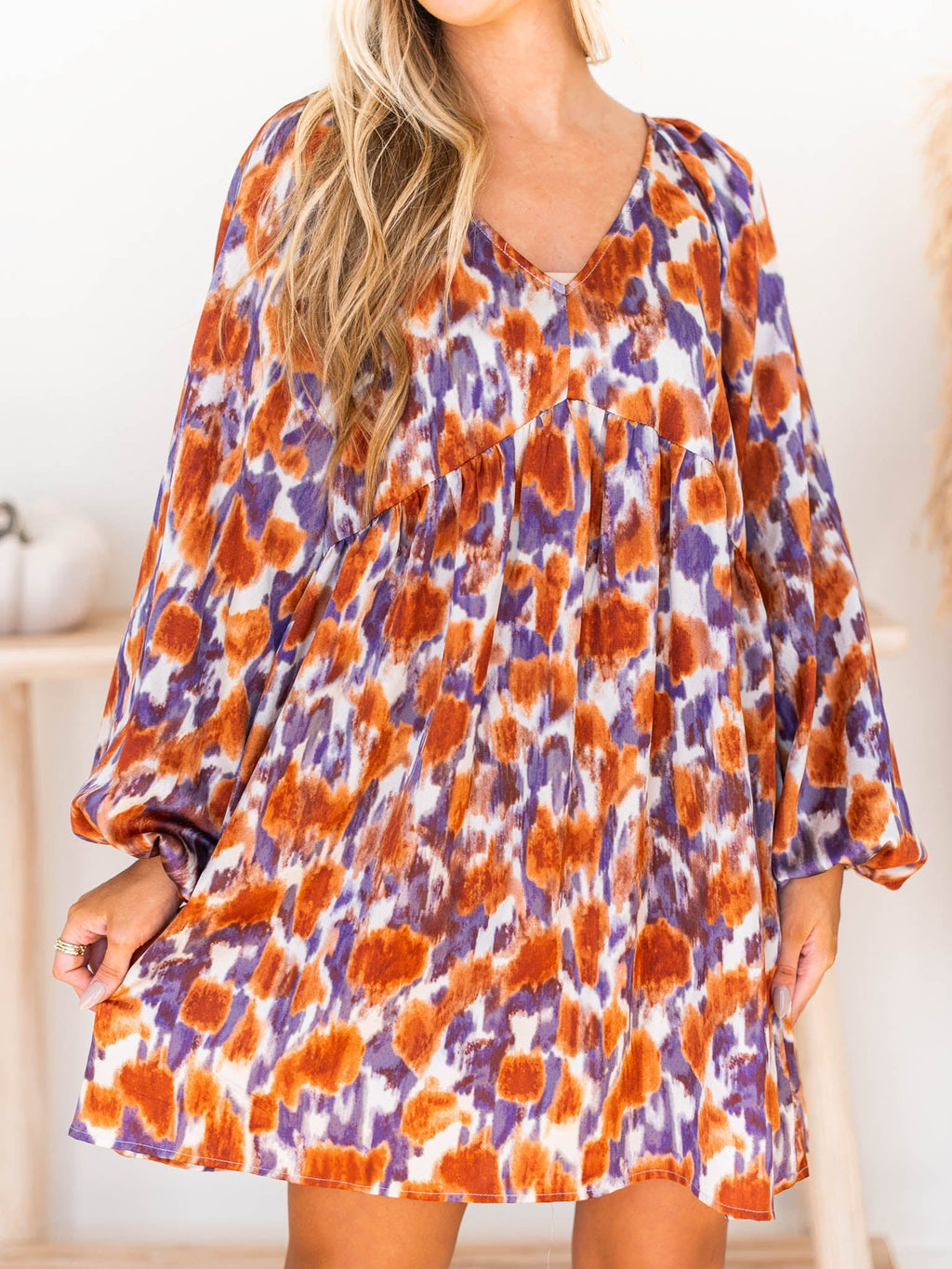 Falling Again Print Dress
