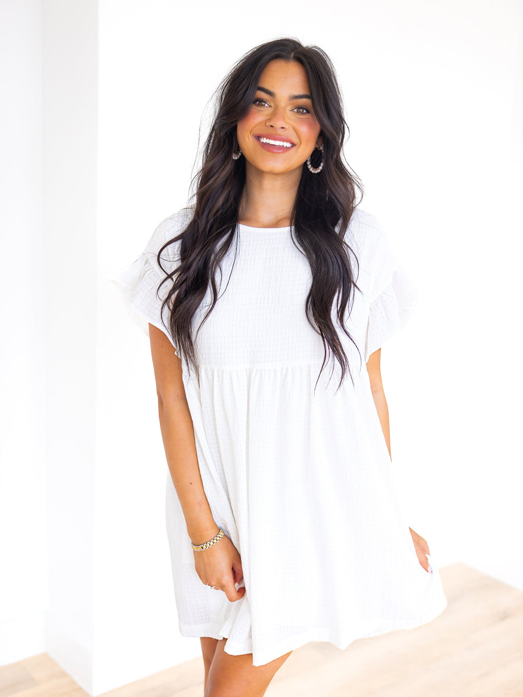 At All Cost Textured Mini Dress