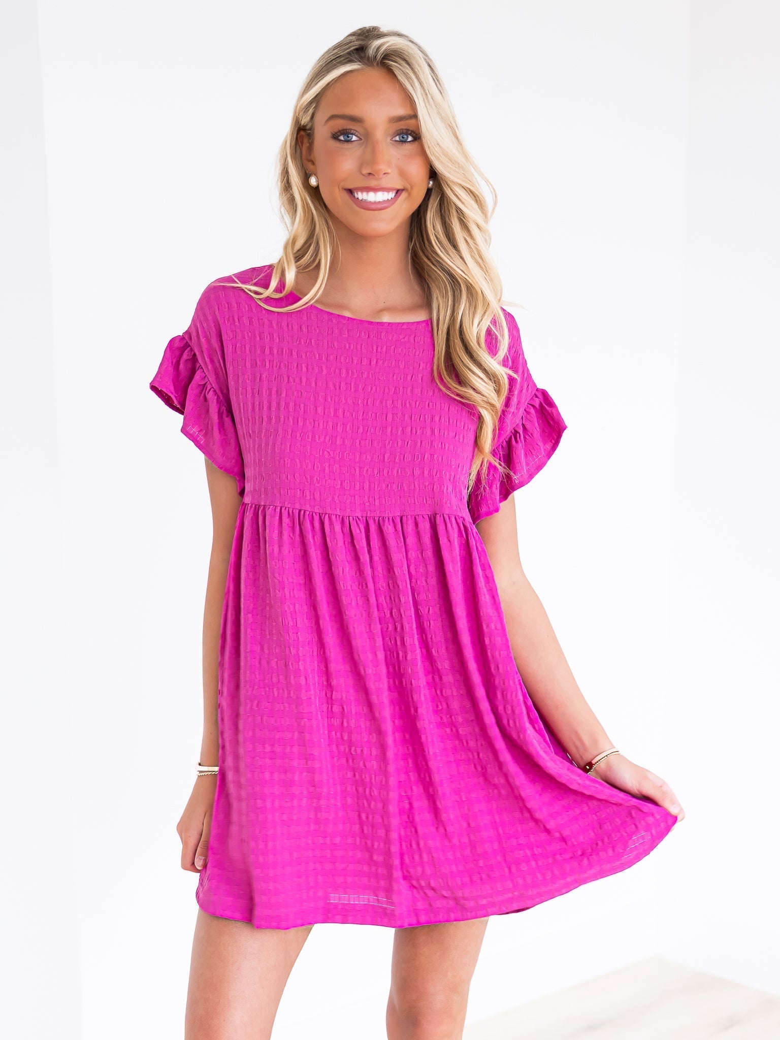 At All Cost Textured Mini Dress