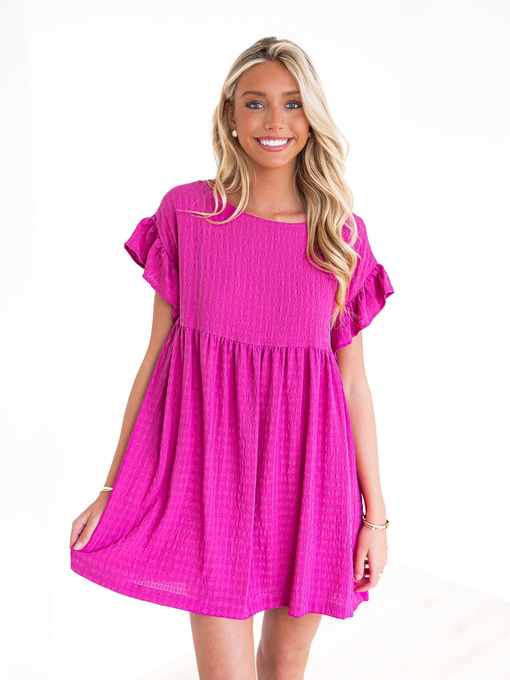 At All Cost Textured Mini Dress