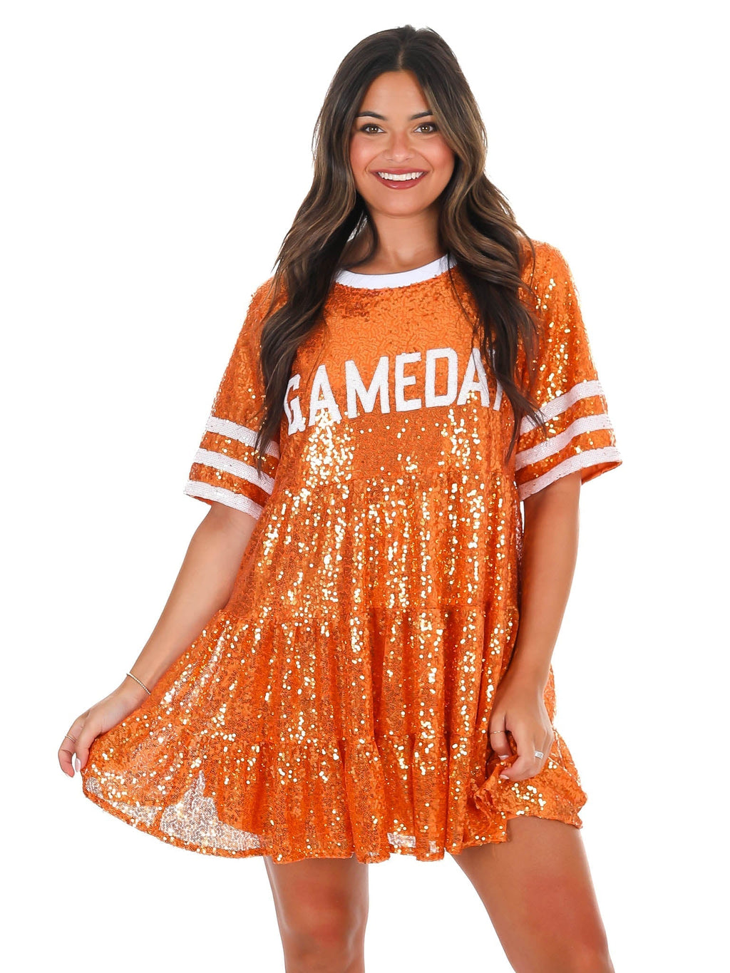 Game Day Sequin Babydoll Dress