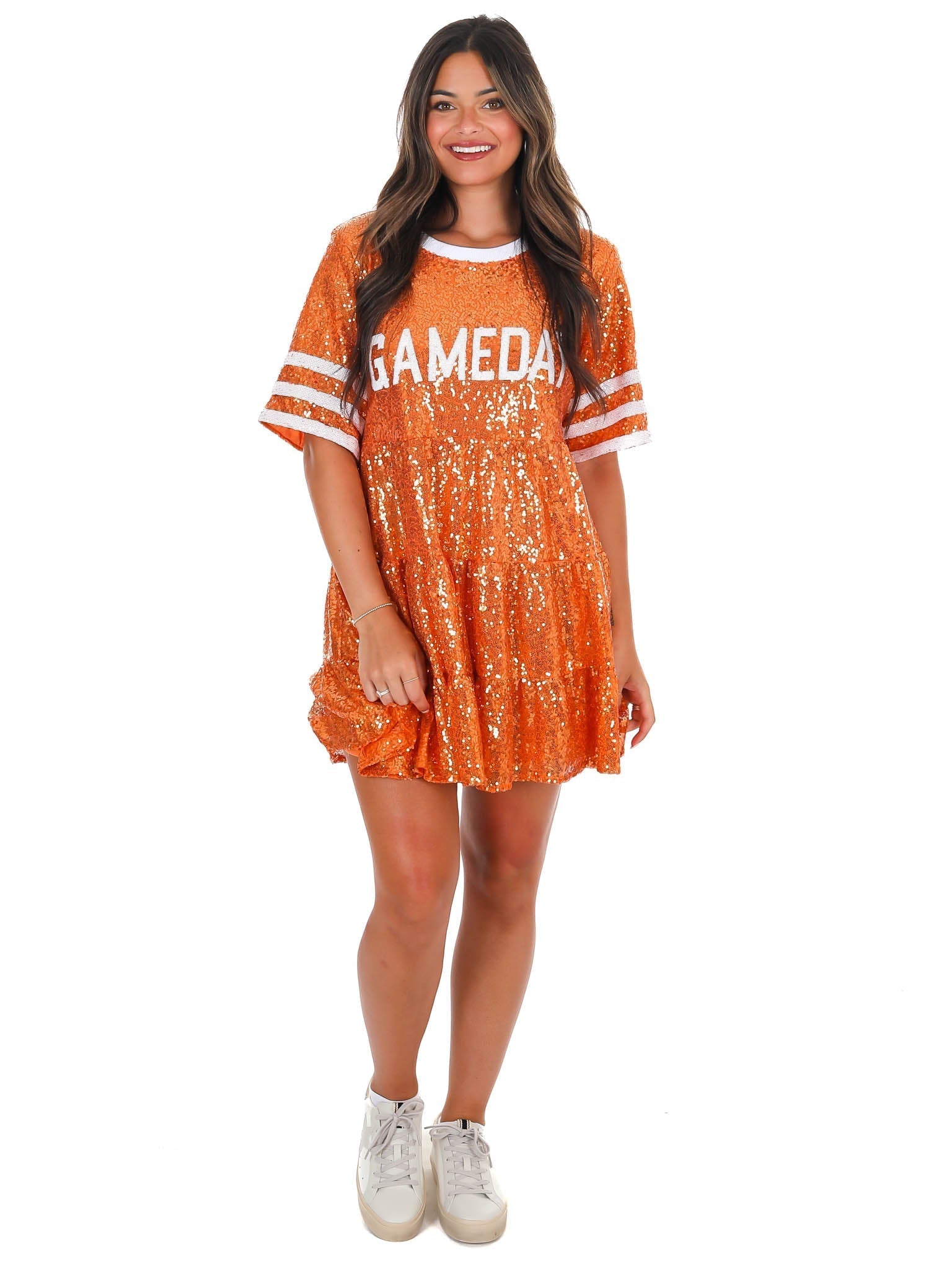 Game Day Sequin Babydoll Dress