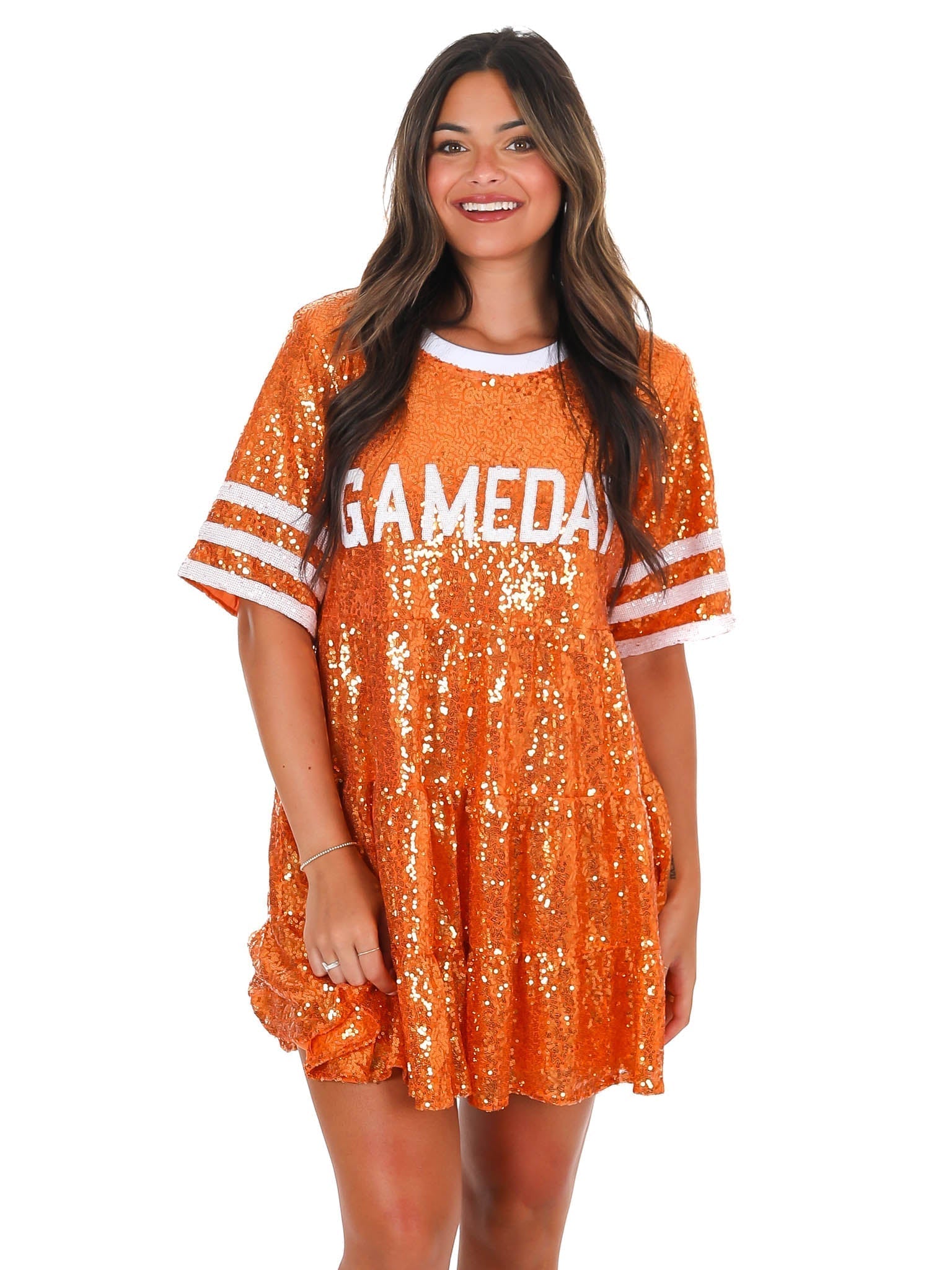 Game Day Sequin Babydoll Dress