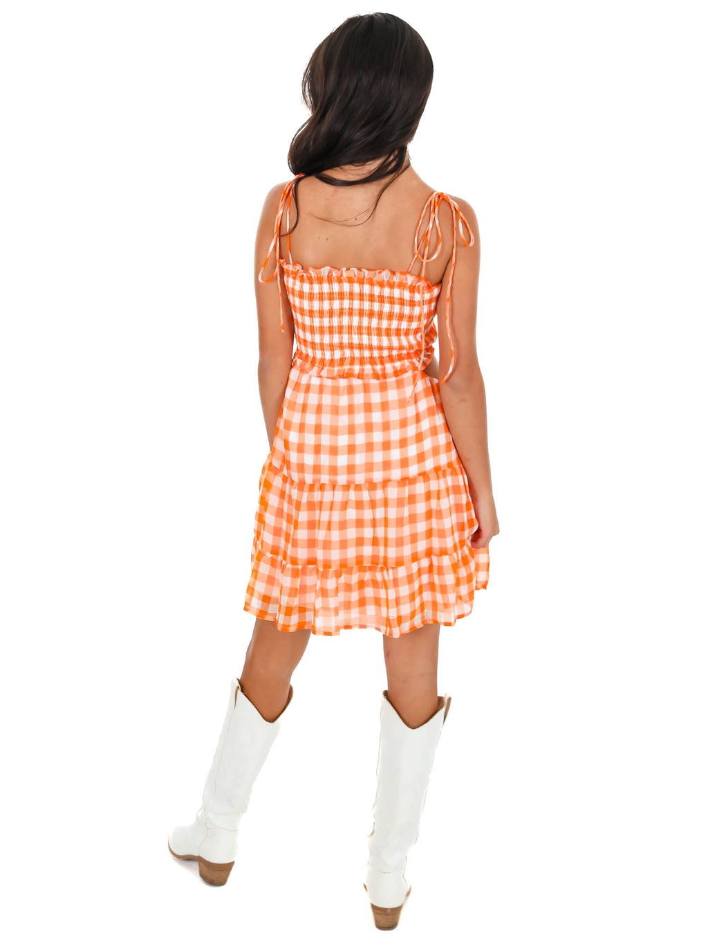 Finish Strong Gingham Mini Dress