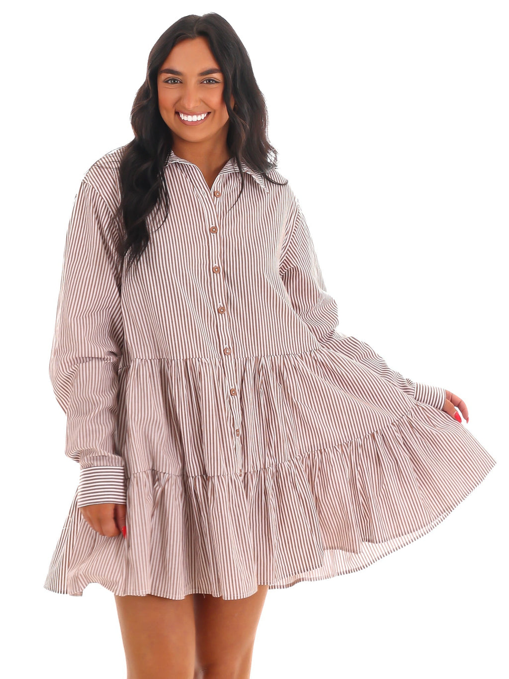 Endless Stripes Button Down Dress