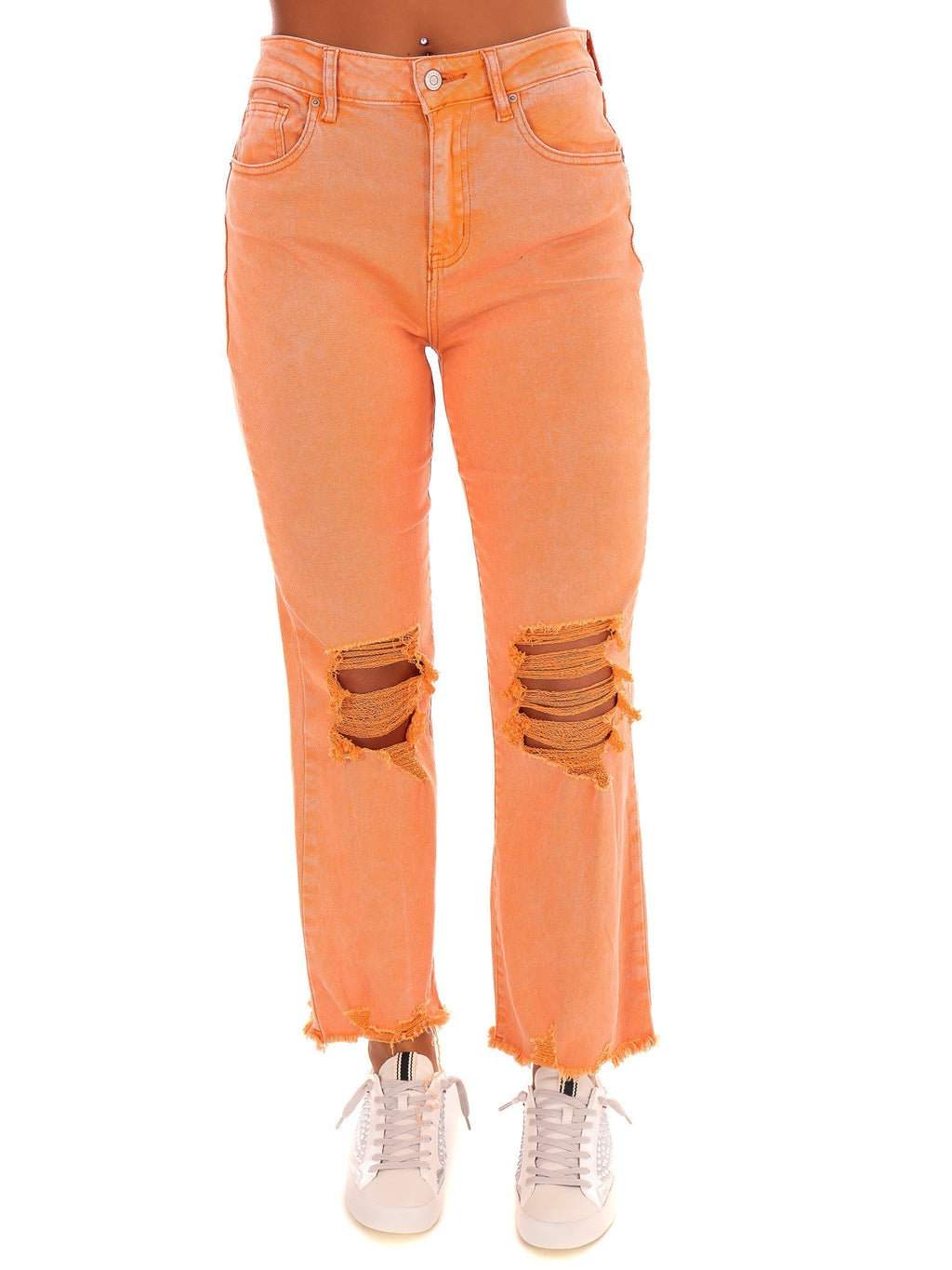 Hail Mary Distressed Straight Jeans