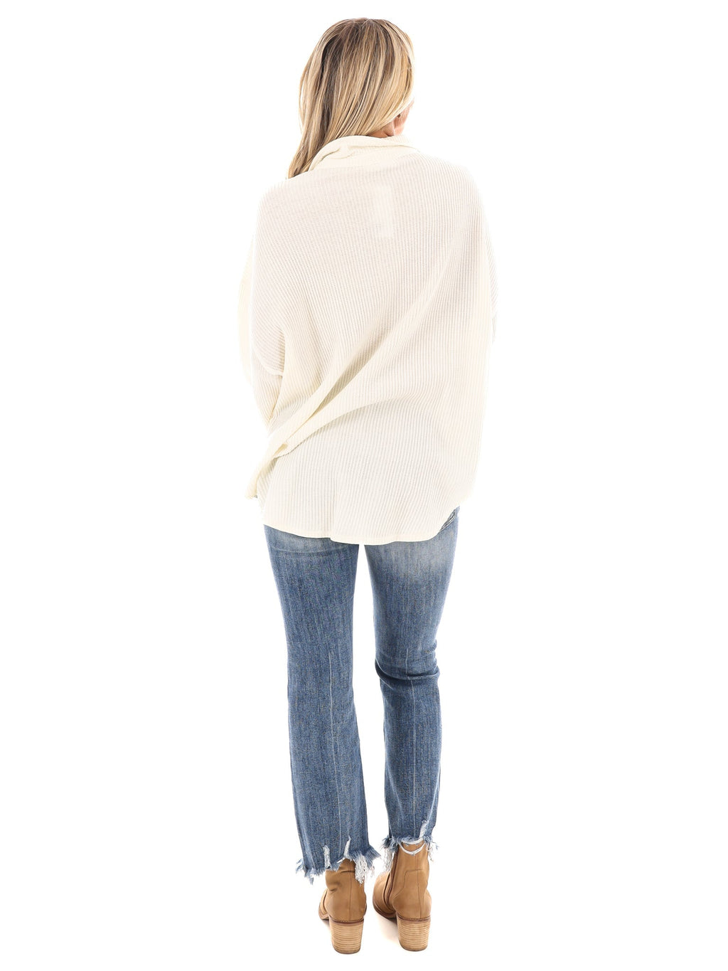 Chilly Days Waffle Knit Button Up Top