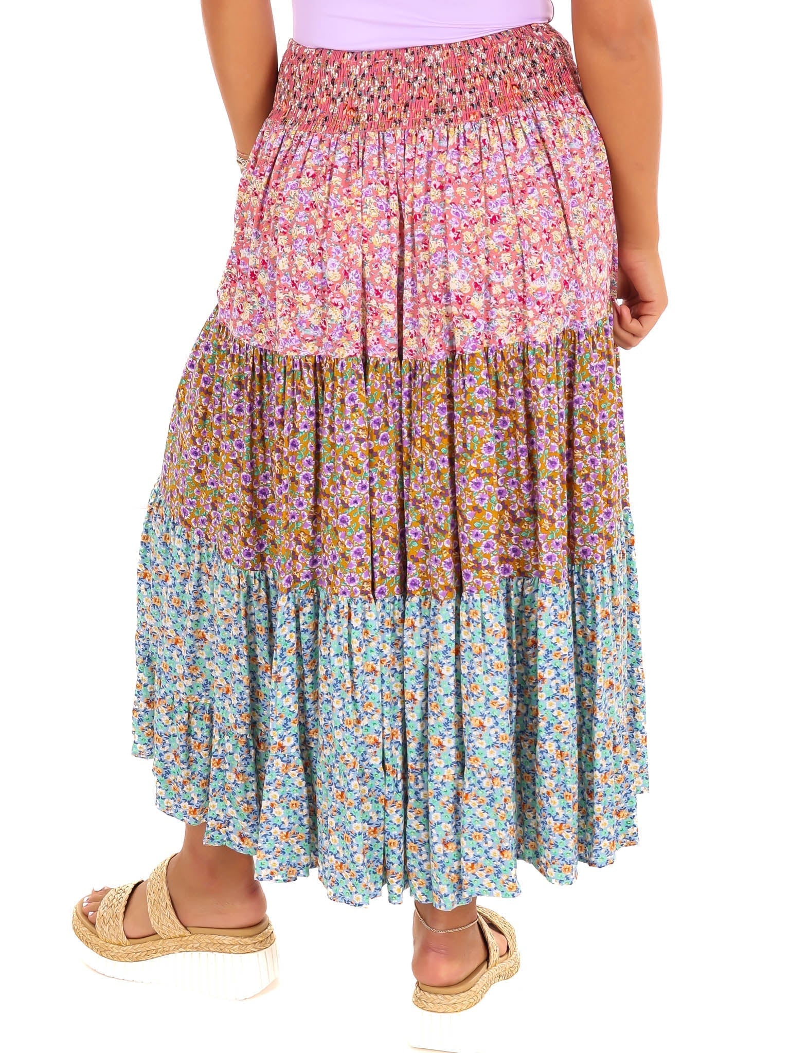 Fall to Pieces Floral Maxi Skirt