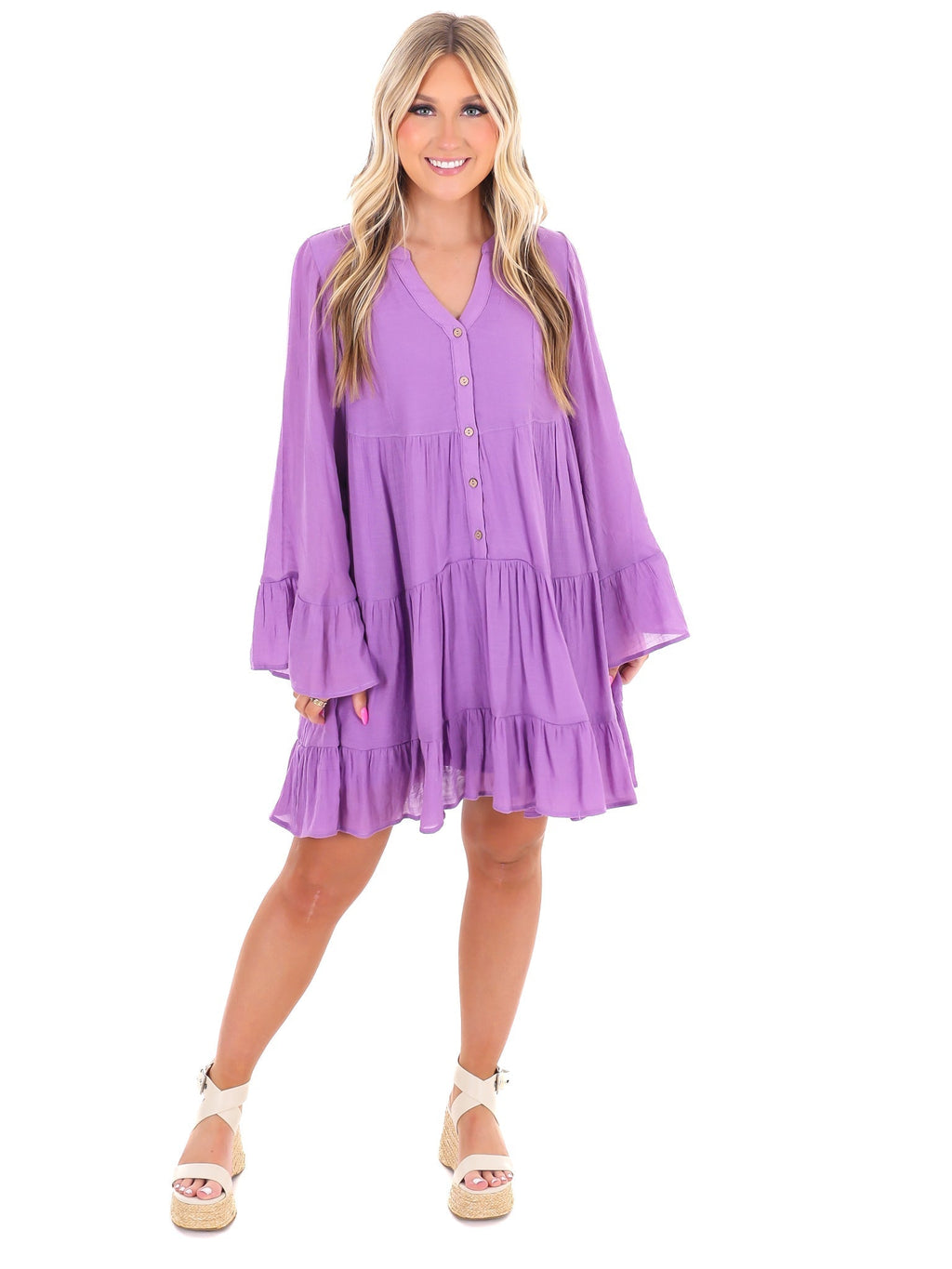 Calling After Me Button Down Dress