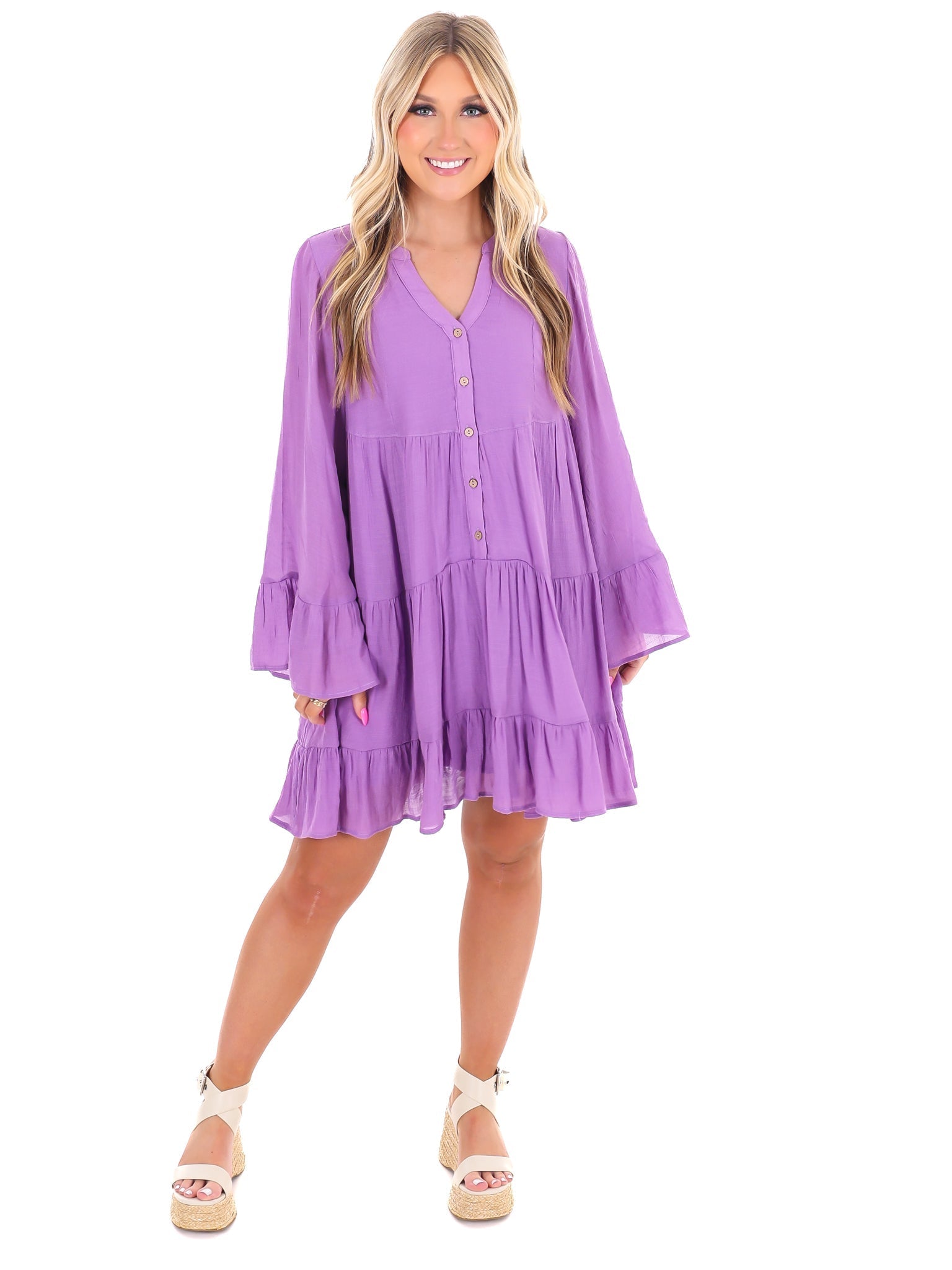 Calling After Me Button Down Dress