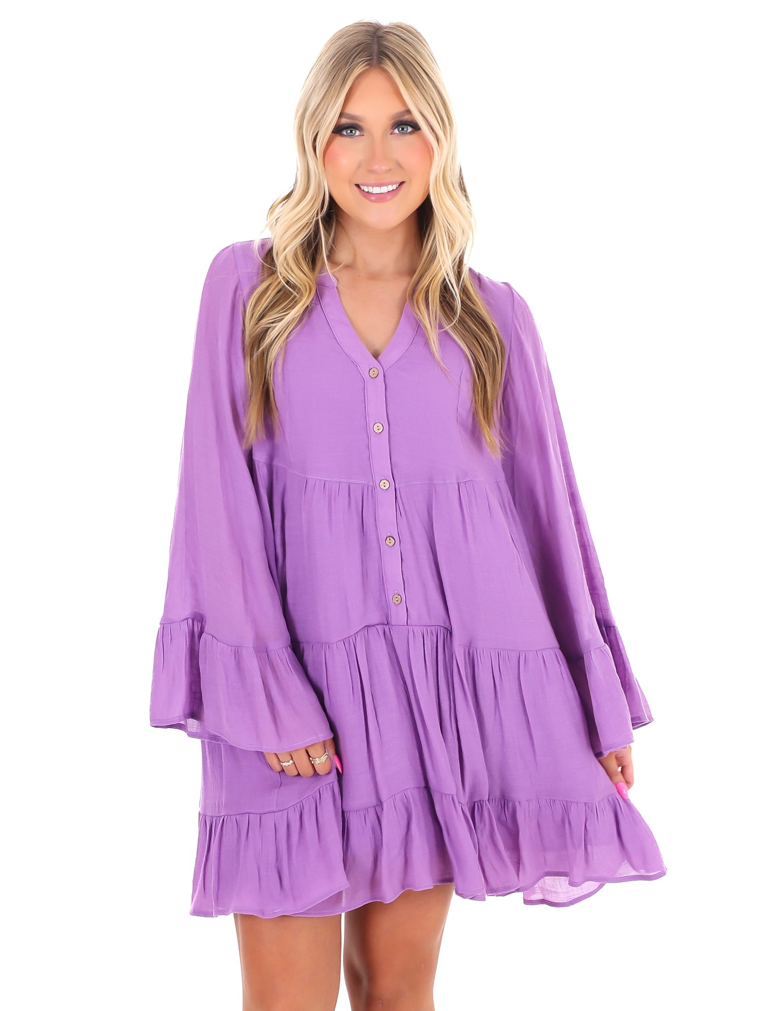 Calling After Me Button Down Dress