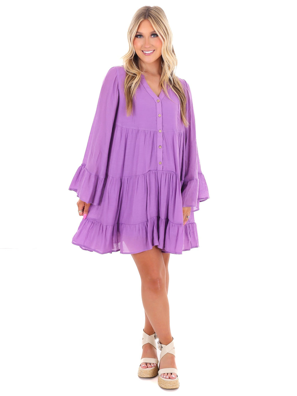 Calling After Me Button Down Dress