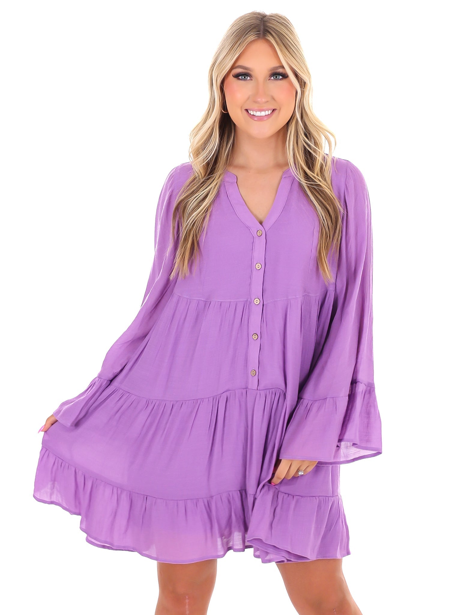 Calling After Me Button Down Dress