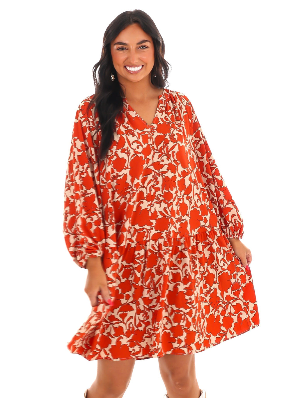 Floral Flirtation V-Neck Dress