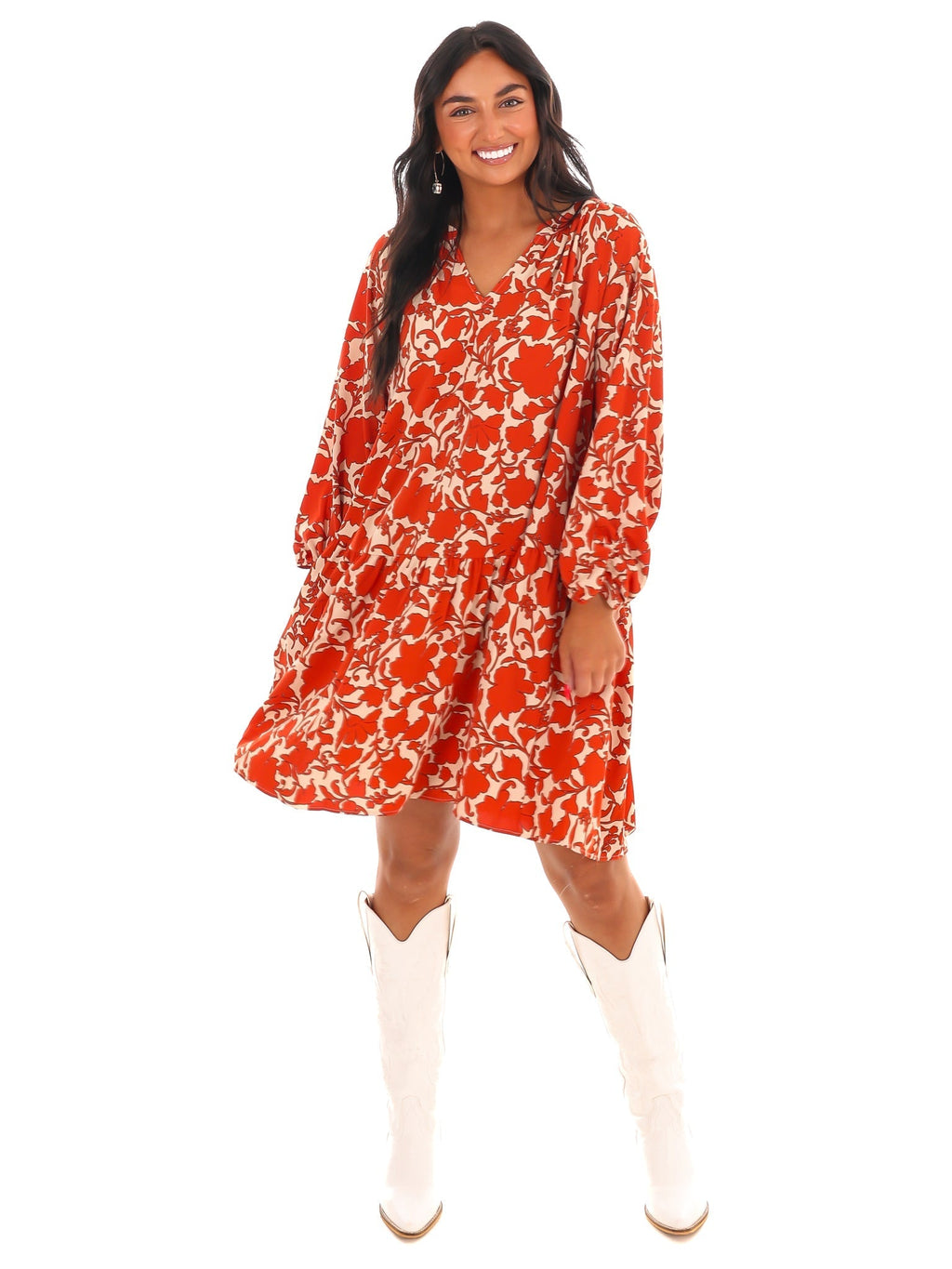 Floral Flirtation V-Neck Dress