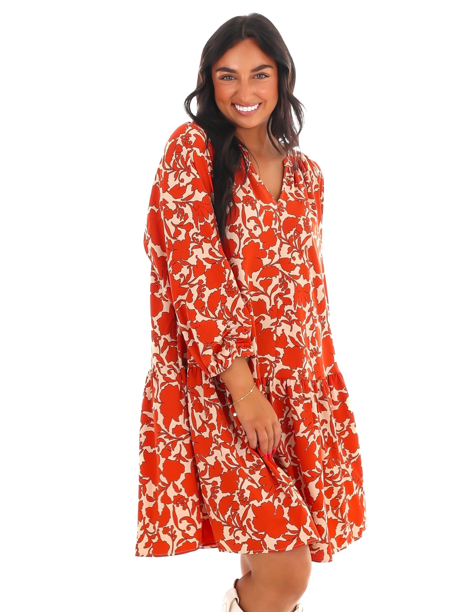 Floral Flirtation V-Neck Dress