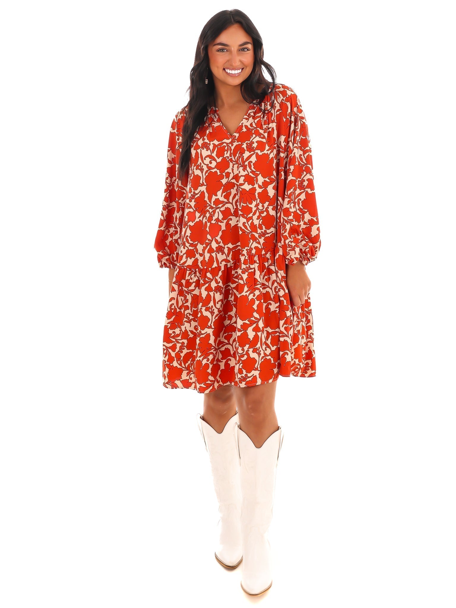 Floral Flirtation V-Neck Dress