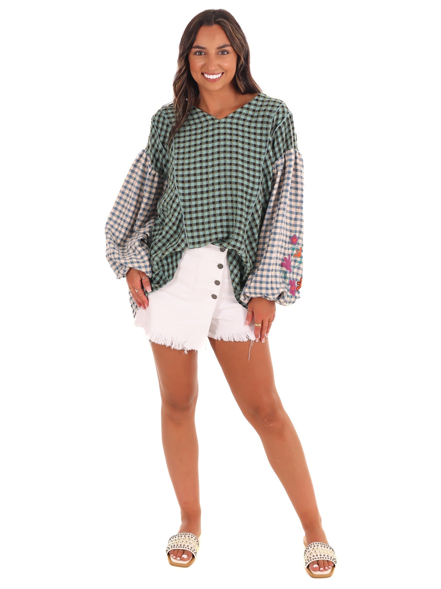 Autumn Glow Plaid Top