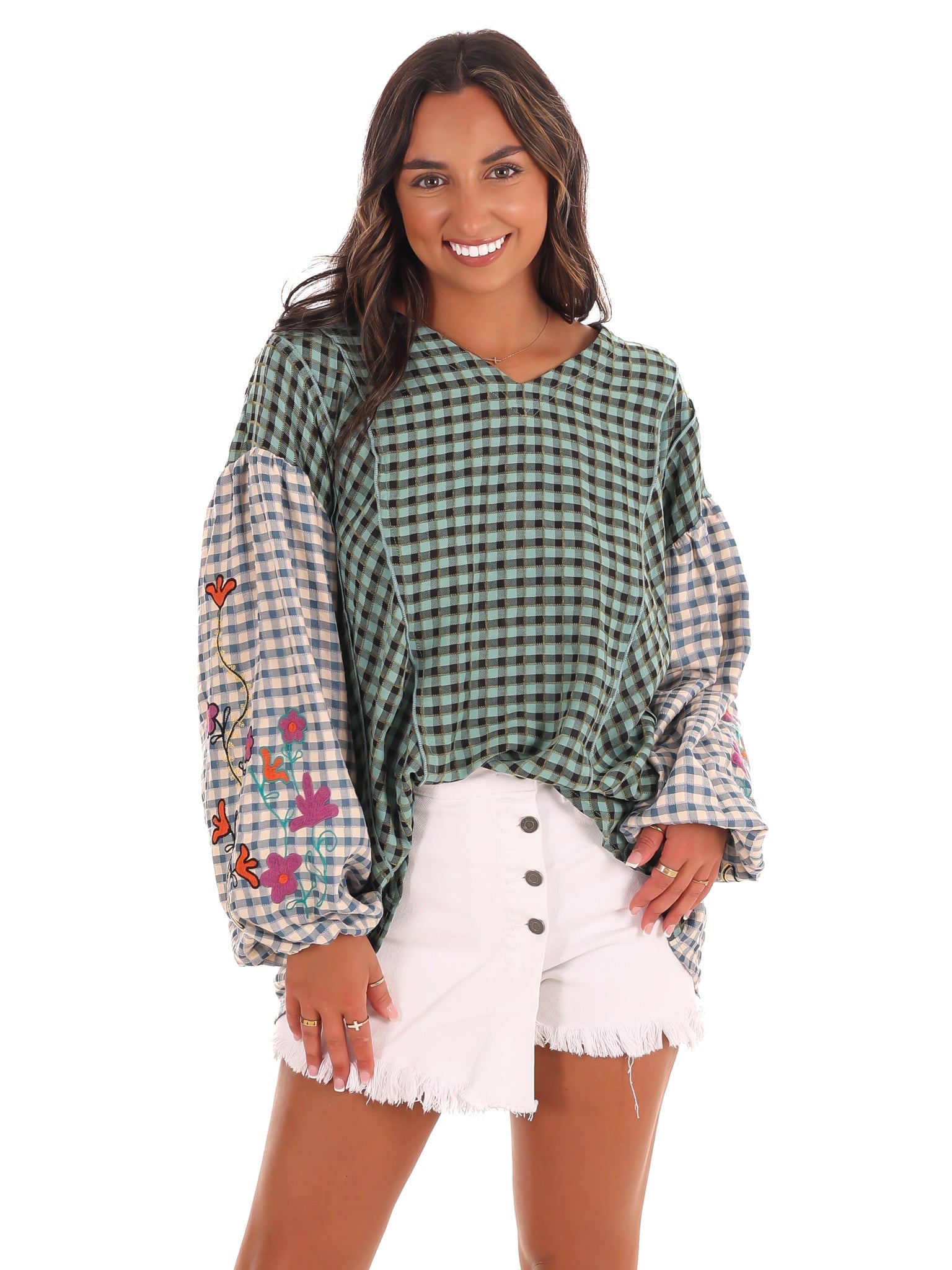 Autumn Glow Plaid Top