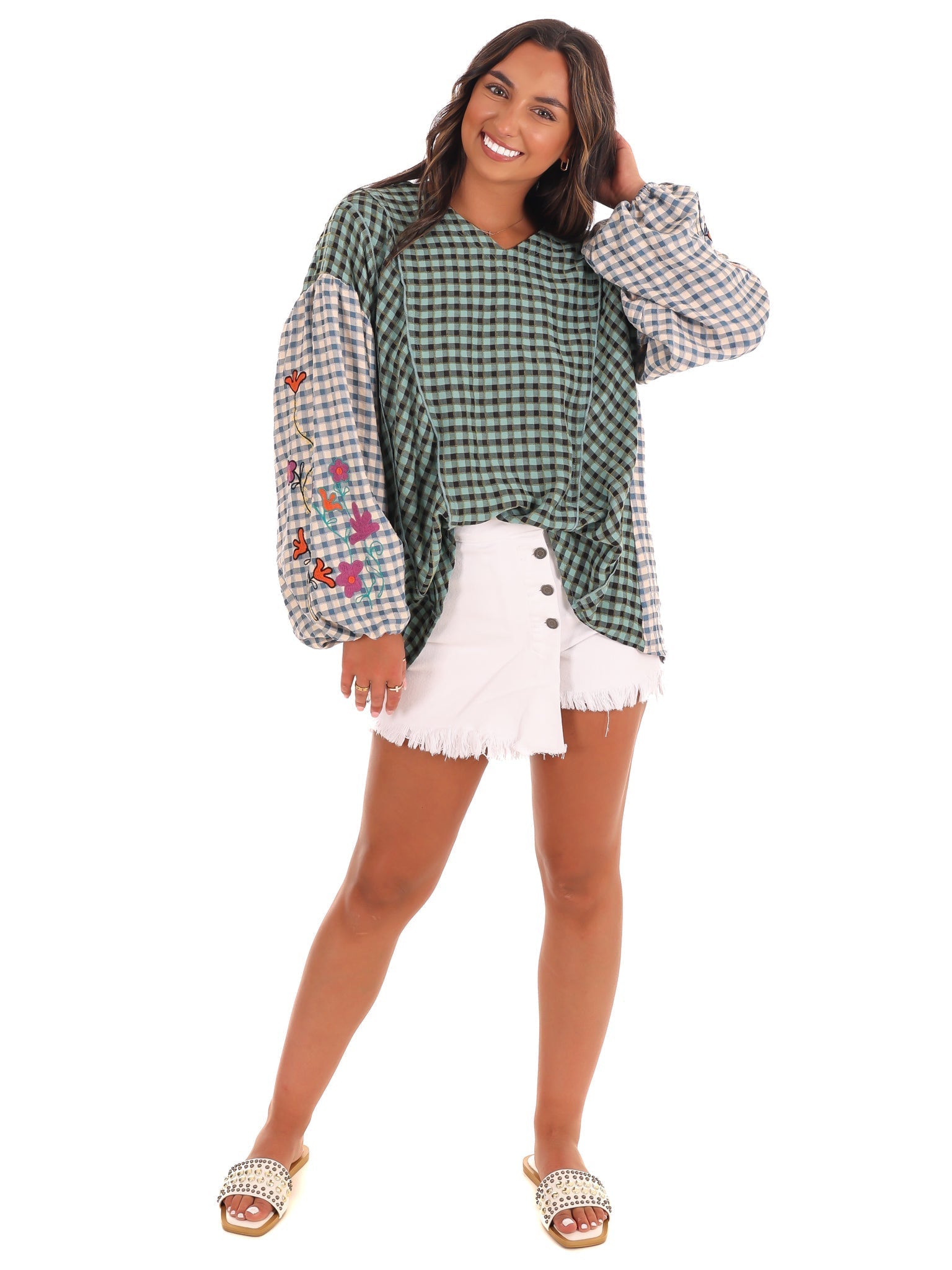 Autumn Glow Plaid Top