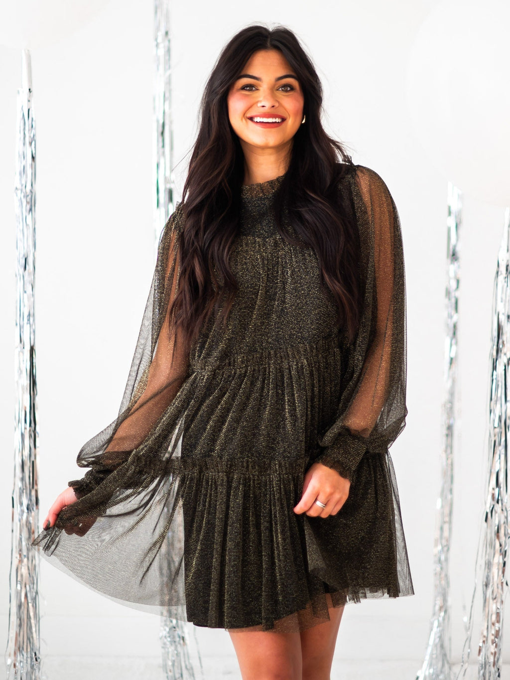 Cutest Catch Twinkle Mesh Dress