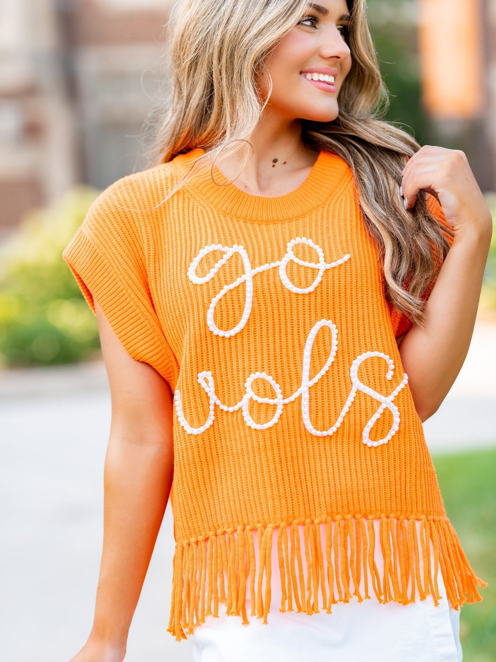 Go Vols Fringe Sweater Vest