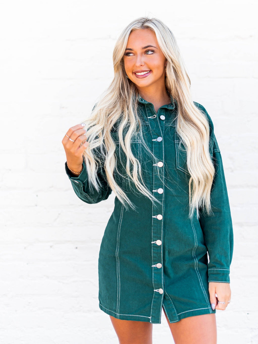 City Strolls Button Up Dress