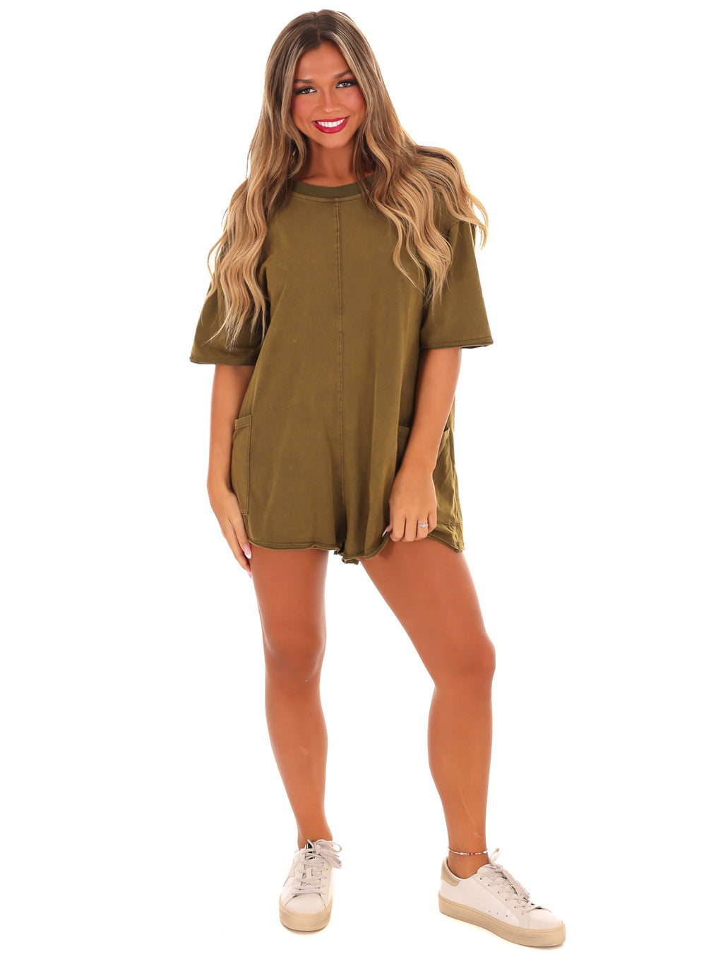 All Yours Washed Romper